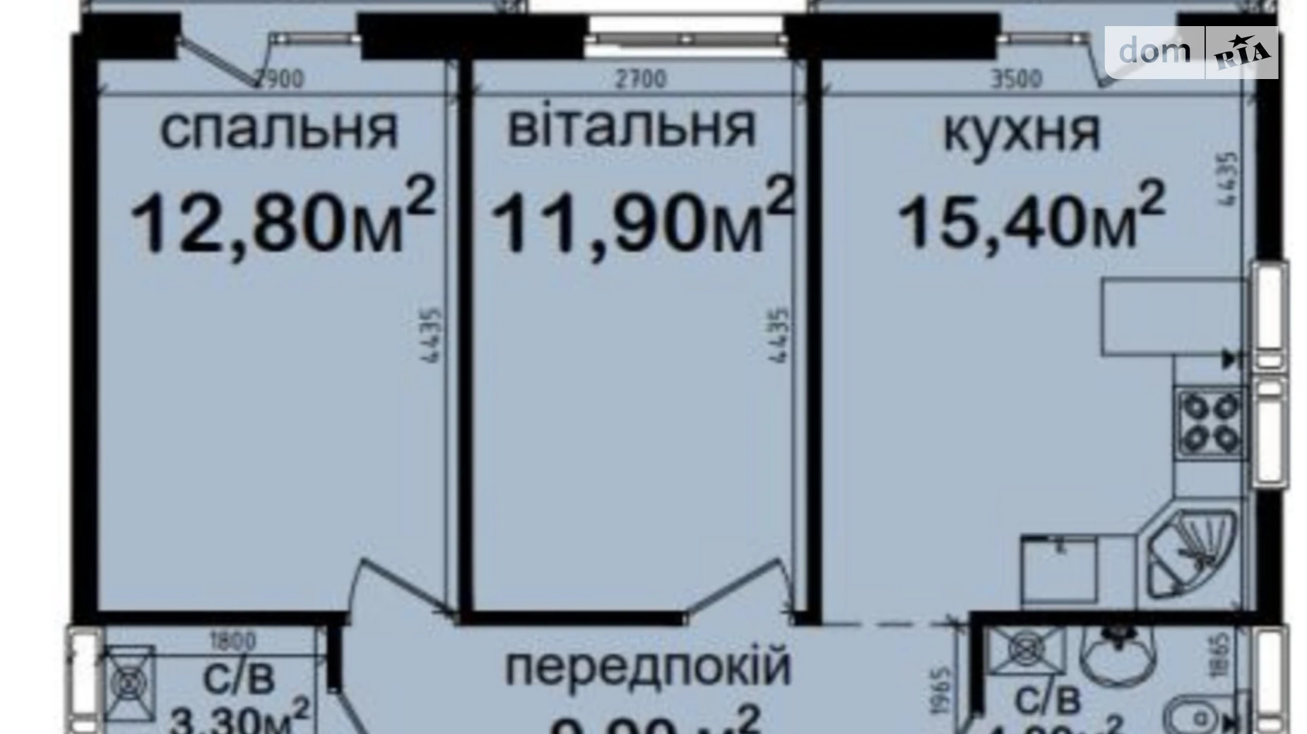 Продается 2-комнатная квартира 60.52 кв. м в Киеве, ул. Метрологическая, 42 - фото 2