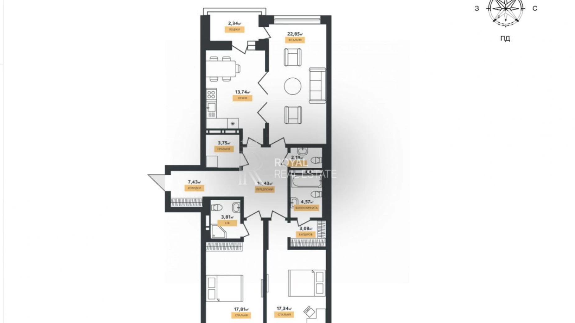 Продается 3-комнатная квартира 131.16 кв. м в Киеве, ул. Щекавицкая, 46 - фото 2