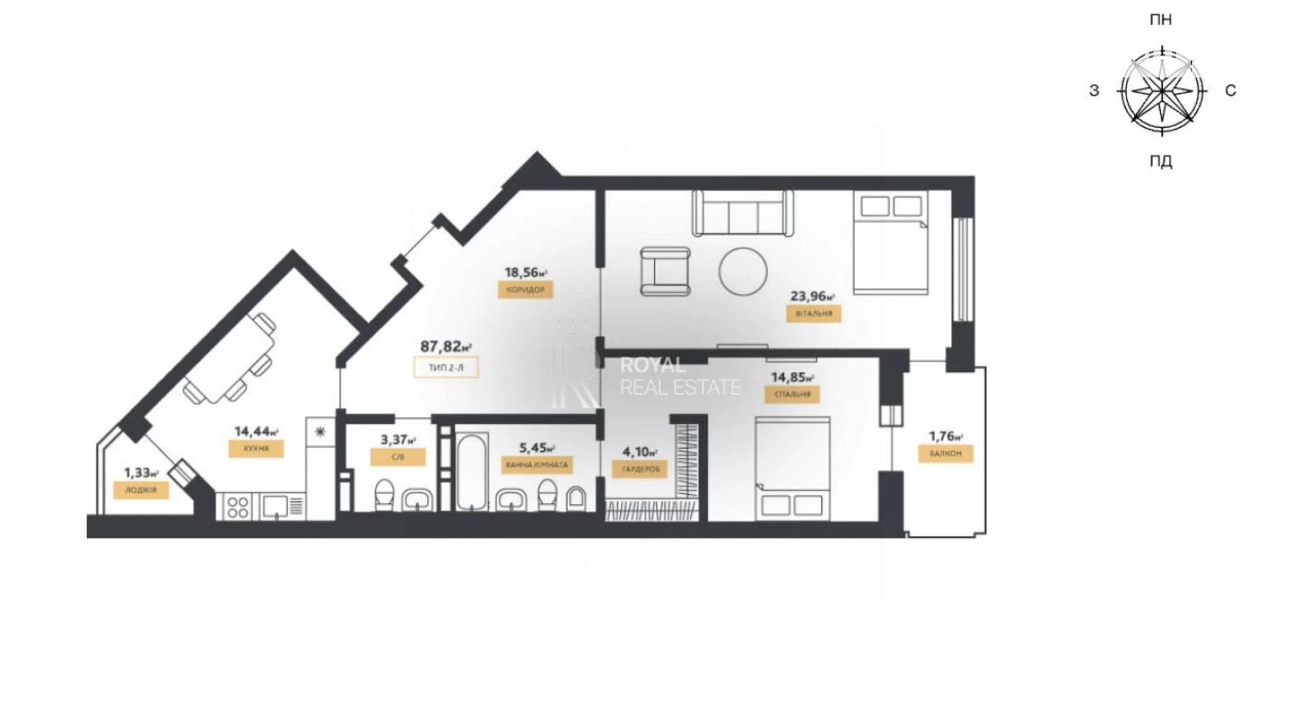 Продается 2-комнатная квартира 88 кв. м в Киеве, ул. Щекавицкая, 46 - фото 2