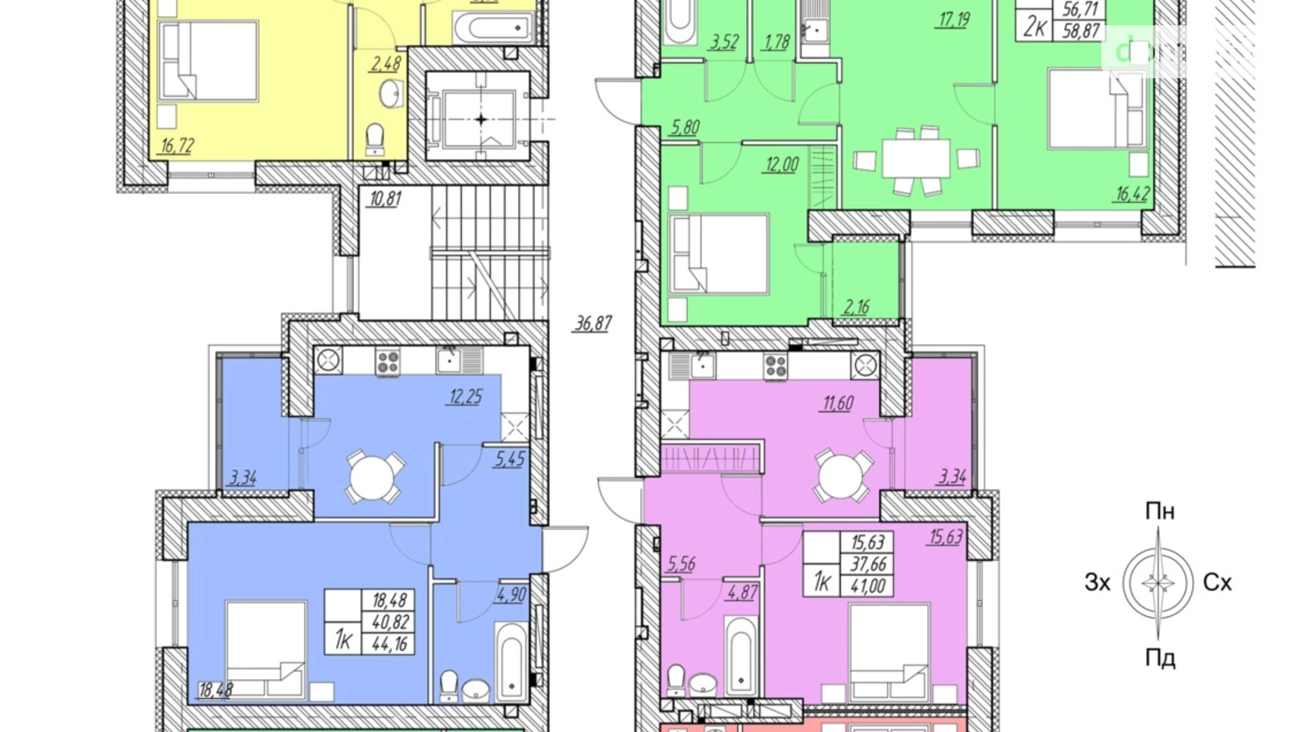 2-комнатная квартира 60.03 кв. м в Тернополе, цена: 34217 $ - фото 2