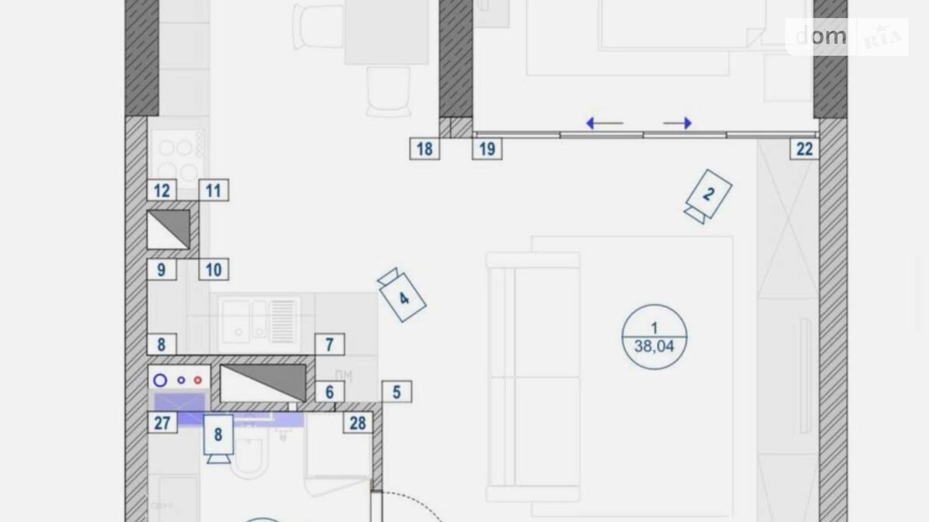 Продается 1-комнатная квартира 50.4 кв. м в Киеве, ул. Генерала Шаповала(Механизаторов), 20 - фото 3