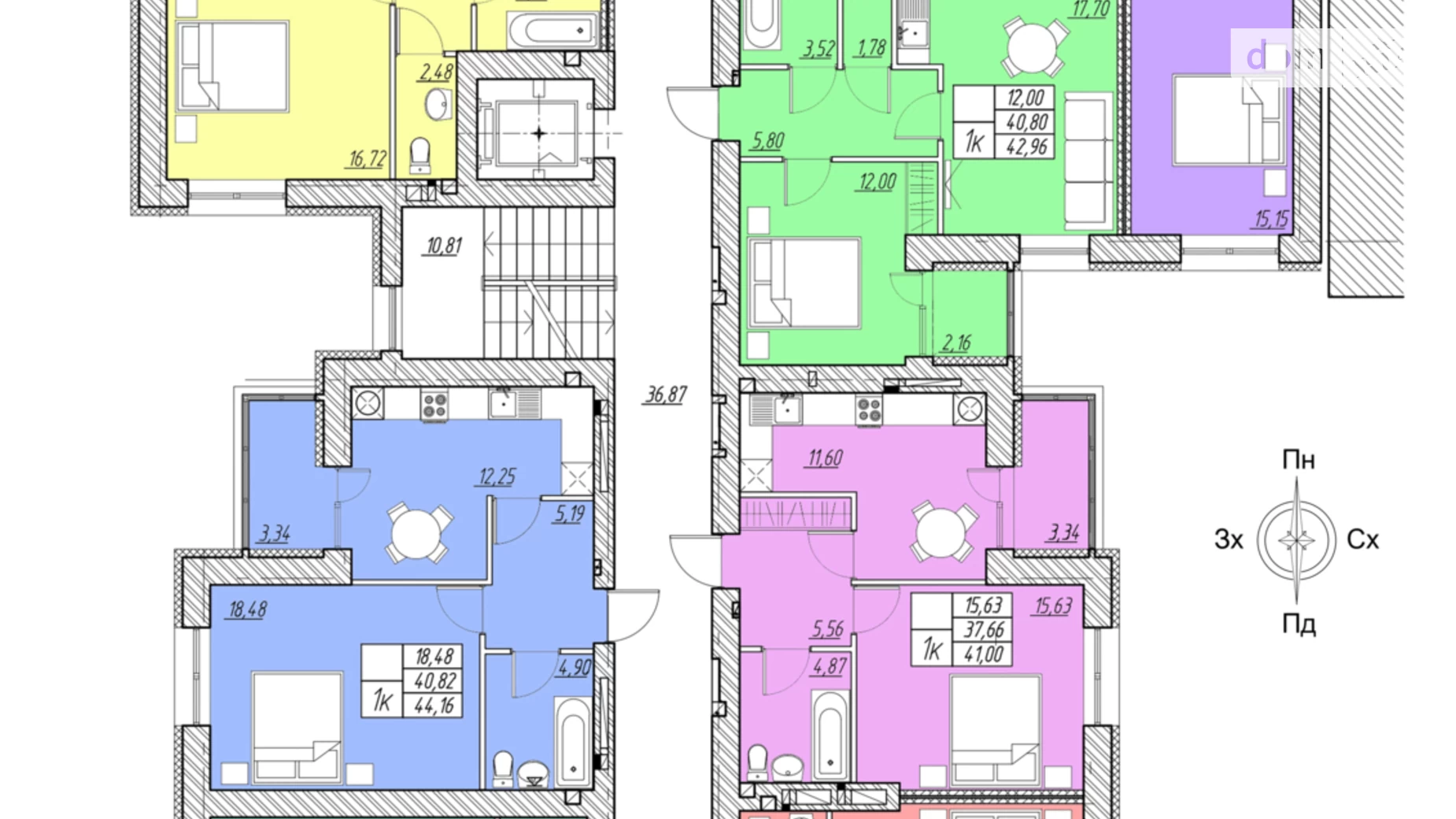 1-комнатная квартира 45.28 кв. м в Тернополе, цена: 25810 $ - фото 2
