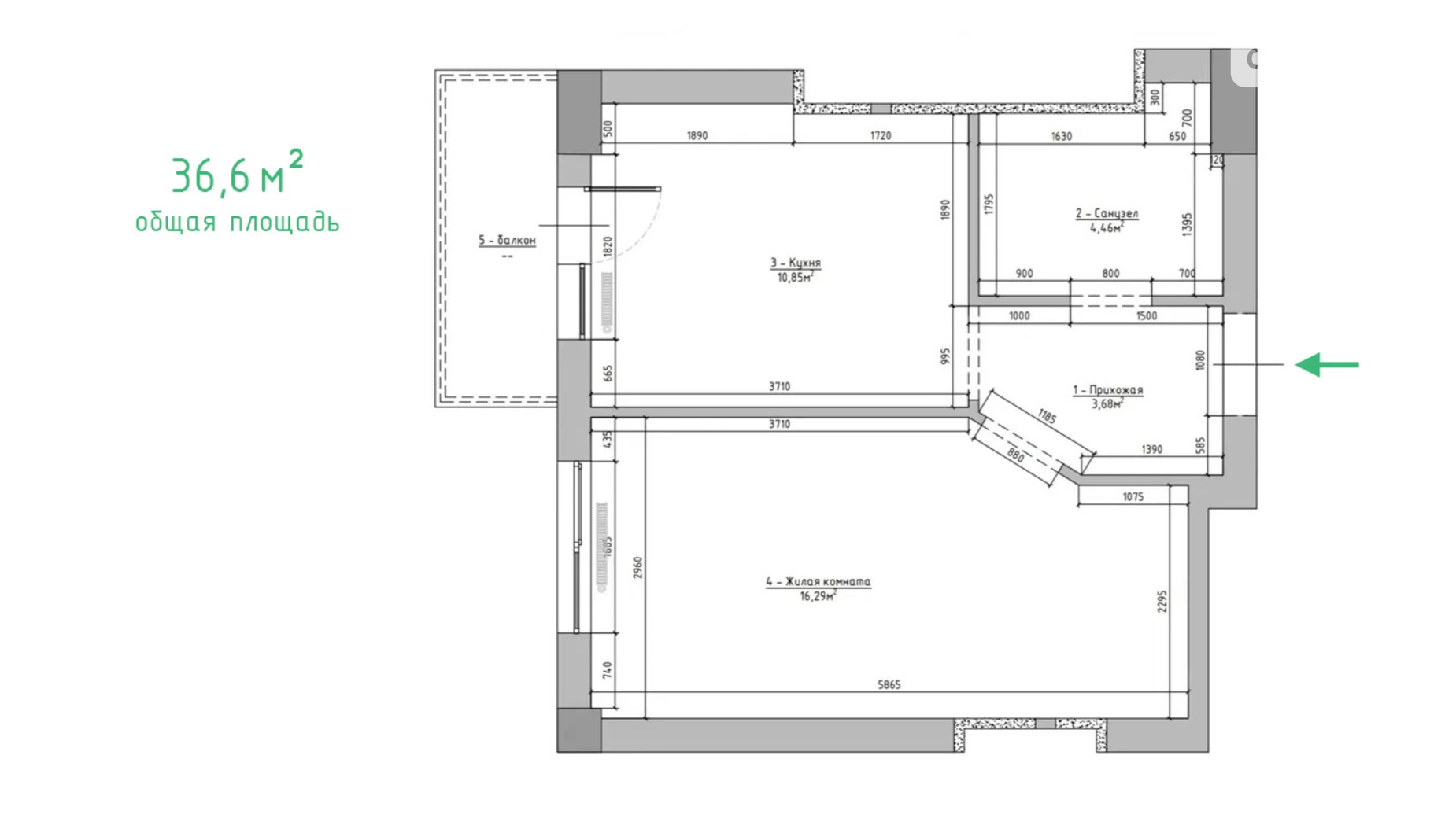 Продается 1-комнатная квартира 36.6 кв. м в Одессе, ул. Люстдорфская дорога, 100Д - фото 2