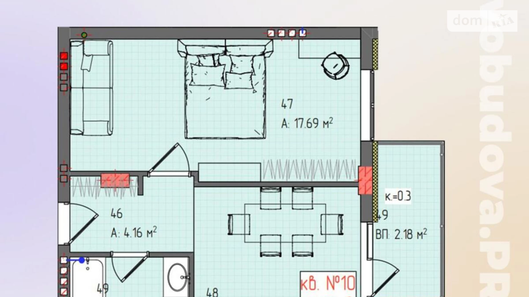 Продається 1-кімнатна квартира 41.69 кв. м у Ужгороді, вул. Загорська - фото 2