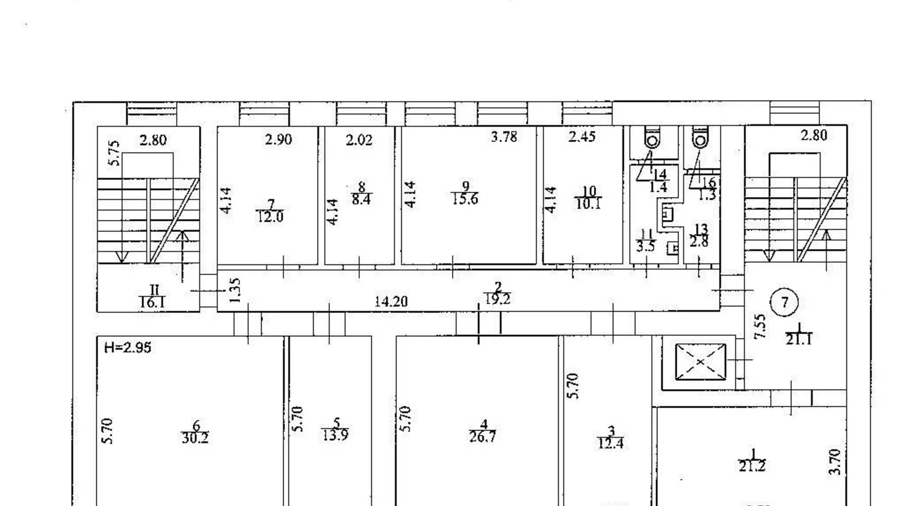 Сдается в аренду помещения свободного назначения 215.9 кв. м в 9-этажном здании, цена: 53975 грн - фото 2