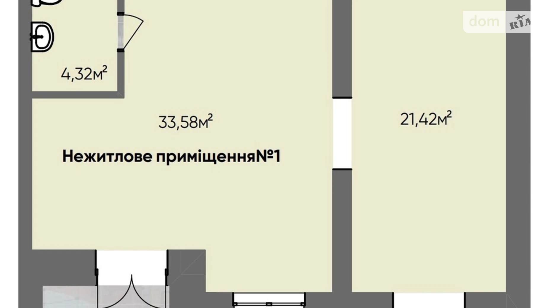 Продается объект сферы услуг 59.32 кв. м в 10-этажном здании, цена: 50422 $ - фото 2