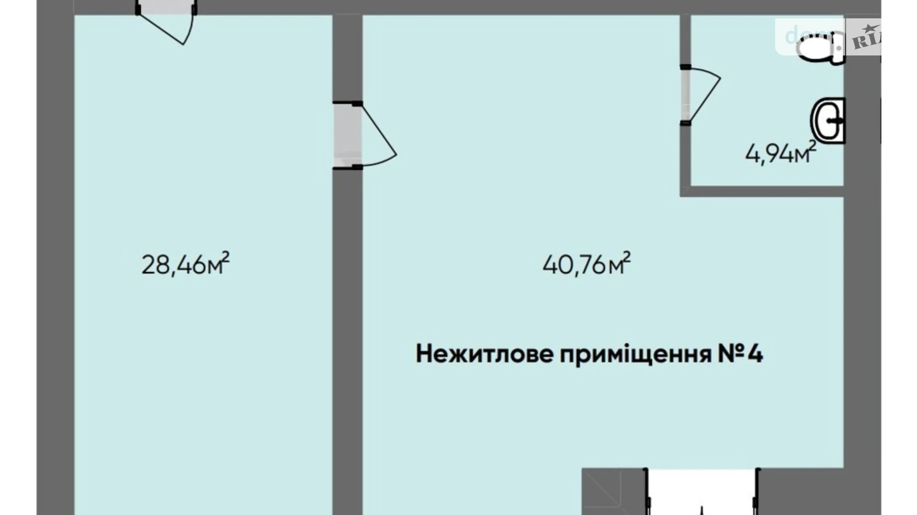 Продается объект сферы услуг 77.64 кв. м в 10-этажном здании, цена: 65994 $ - фото 2