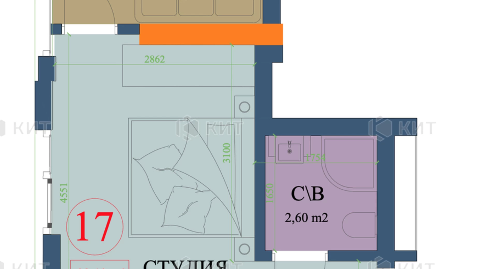 Продается 1-комнатная квартира 17 кв. м в Харькове, ул. Куликовская, 32 - фото 2