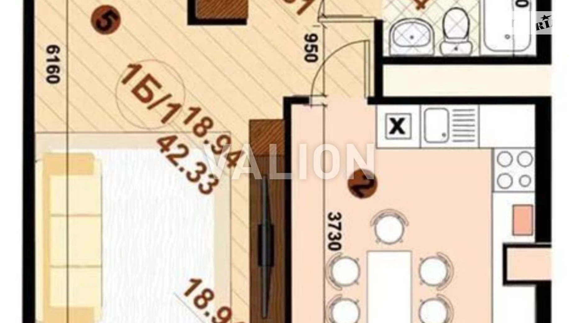 Продается 1-комнатная квартира 42 кв. м в Киеве, ул. Юношеская, 4 - фото 2