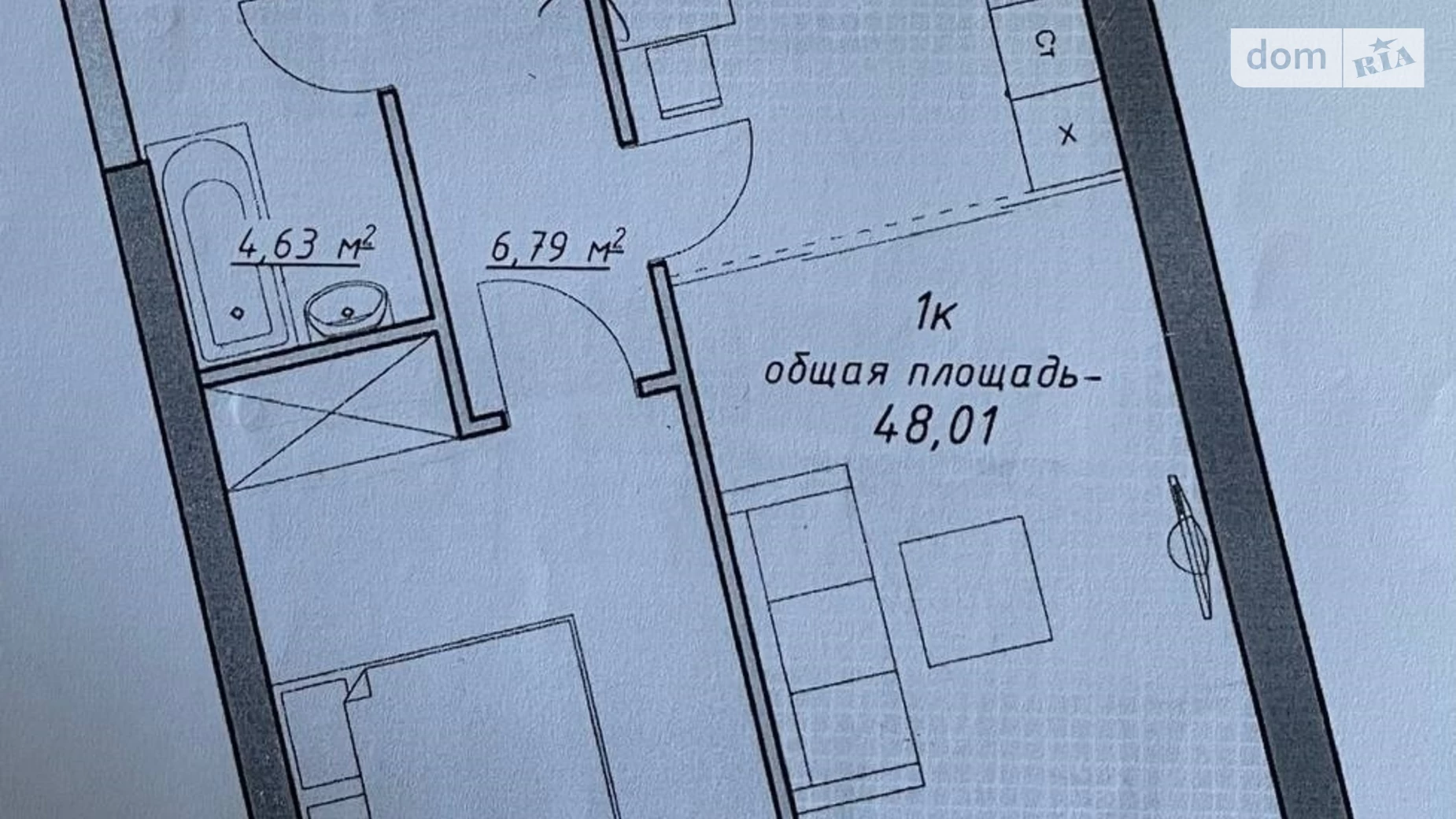 Продается 1-комнатная квартира 48 кв. м в Одессе, пер. Курортный, 2 - фото 5