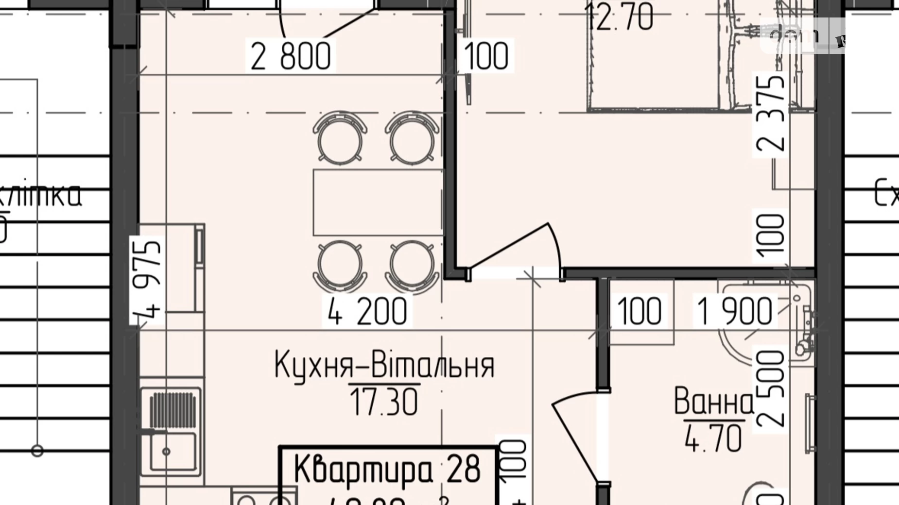 Продается 1-комнатная квартира 40.8 кв. м в Сторожнице, ул. Цветная - фото 3