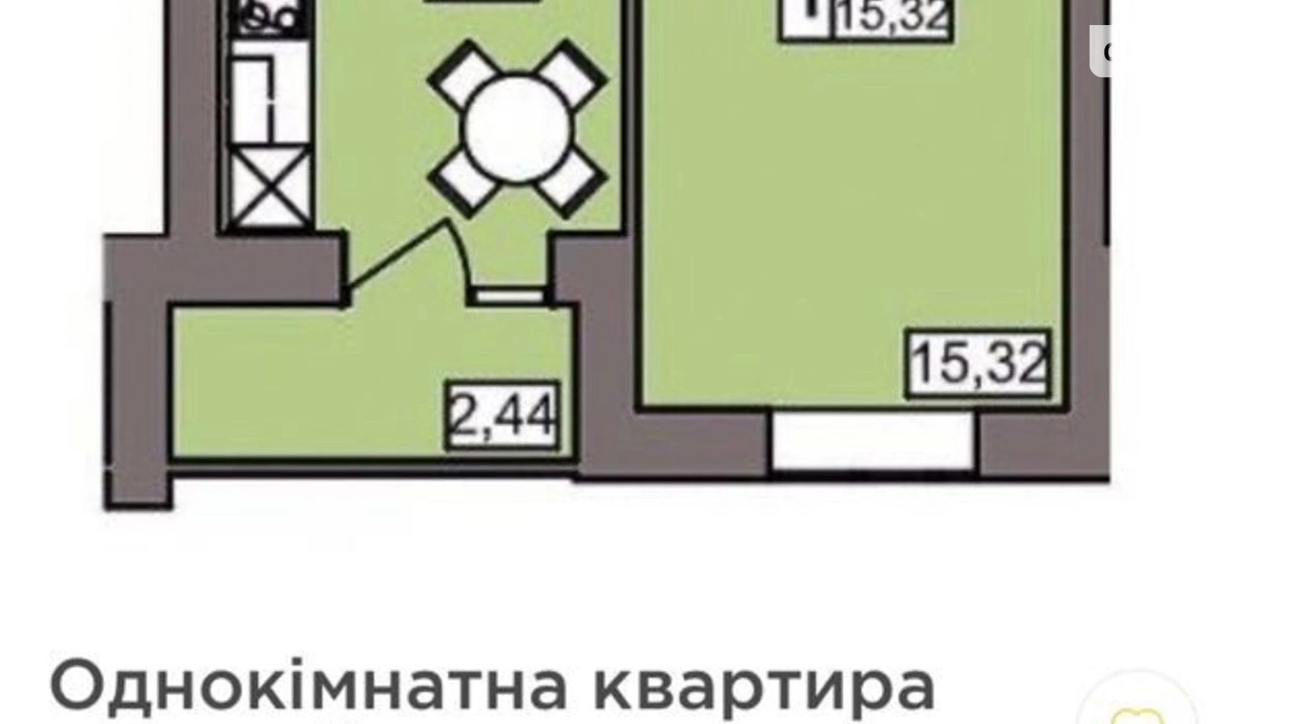 Продается 1-комнатная квартира 35 кв. м в Хмельницком, ул. Северная, 115 - фото 2