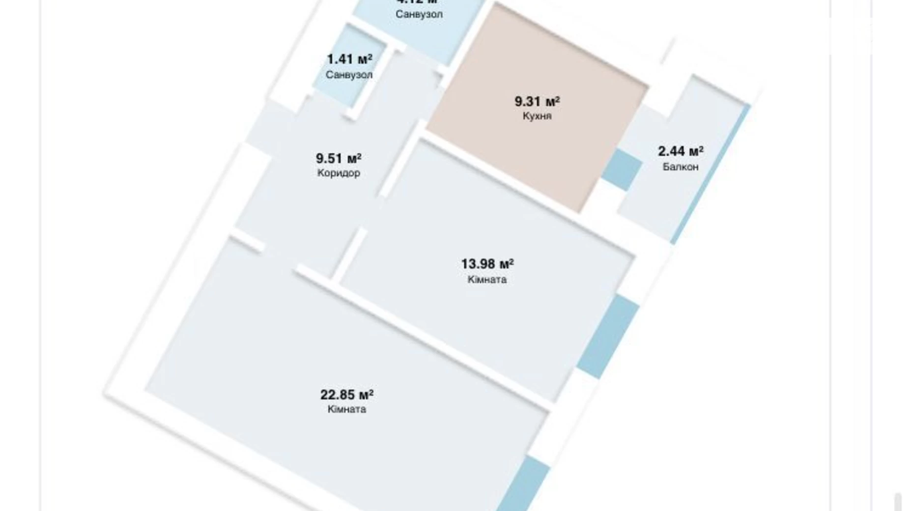 Продается 1-комнатная квартира 35 кв. м в Хмельницком, ул. Северная, 115 - фото 4