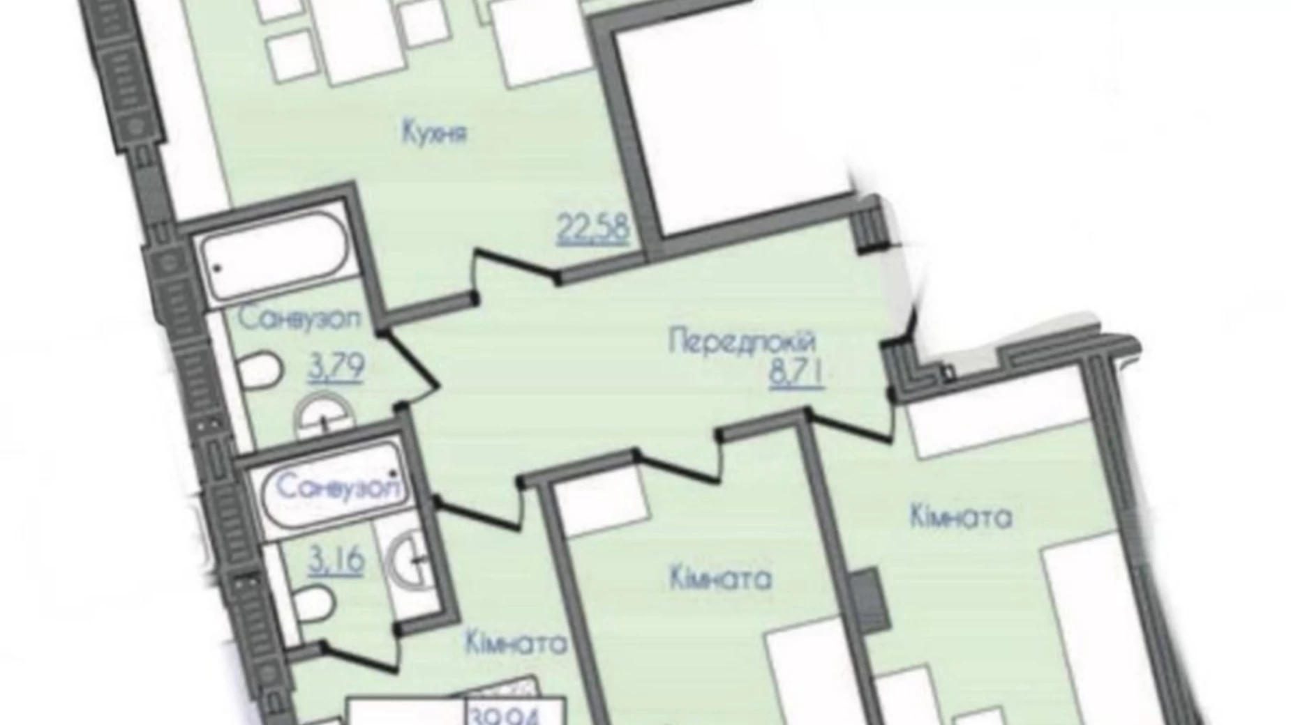 Продається 3-кімнатна квартира 87 кв. м у Одесі, Фонтанська дор., 62К - фото 3