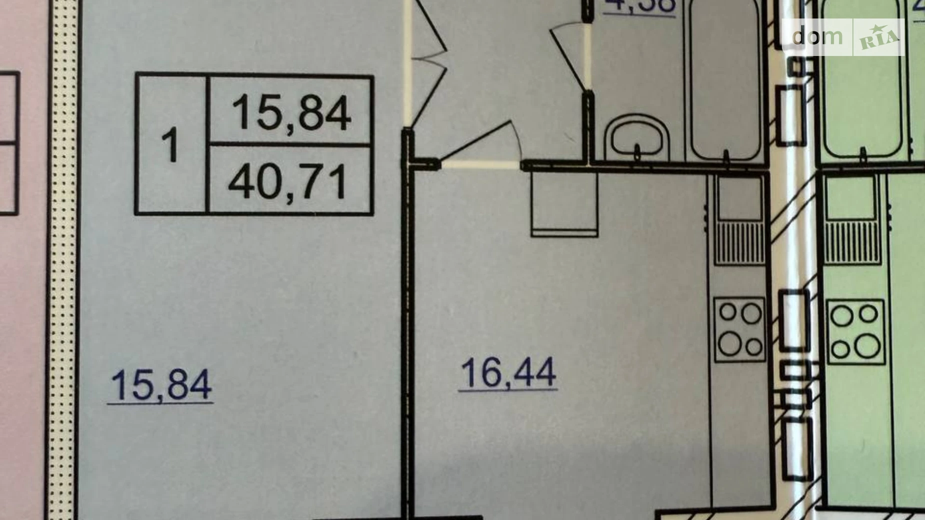 Продается 1-комнатная квартира 41 кв. м в Хмельницком, ул. Мазура Николая - фото 3