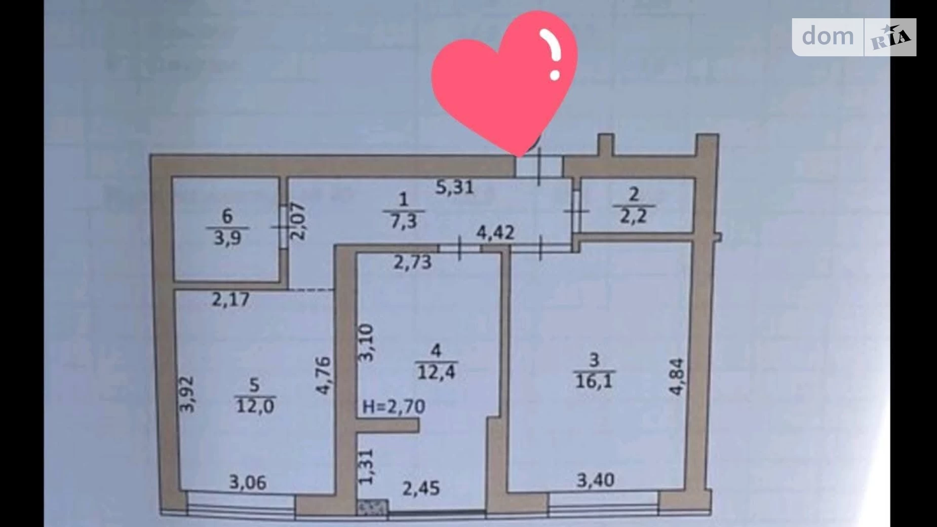 Продається 2-кімнатна квартира 54 кв. м у Петрикові, вул. Зелена, 17А - фото 2