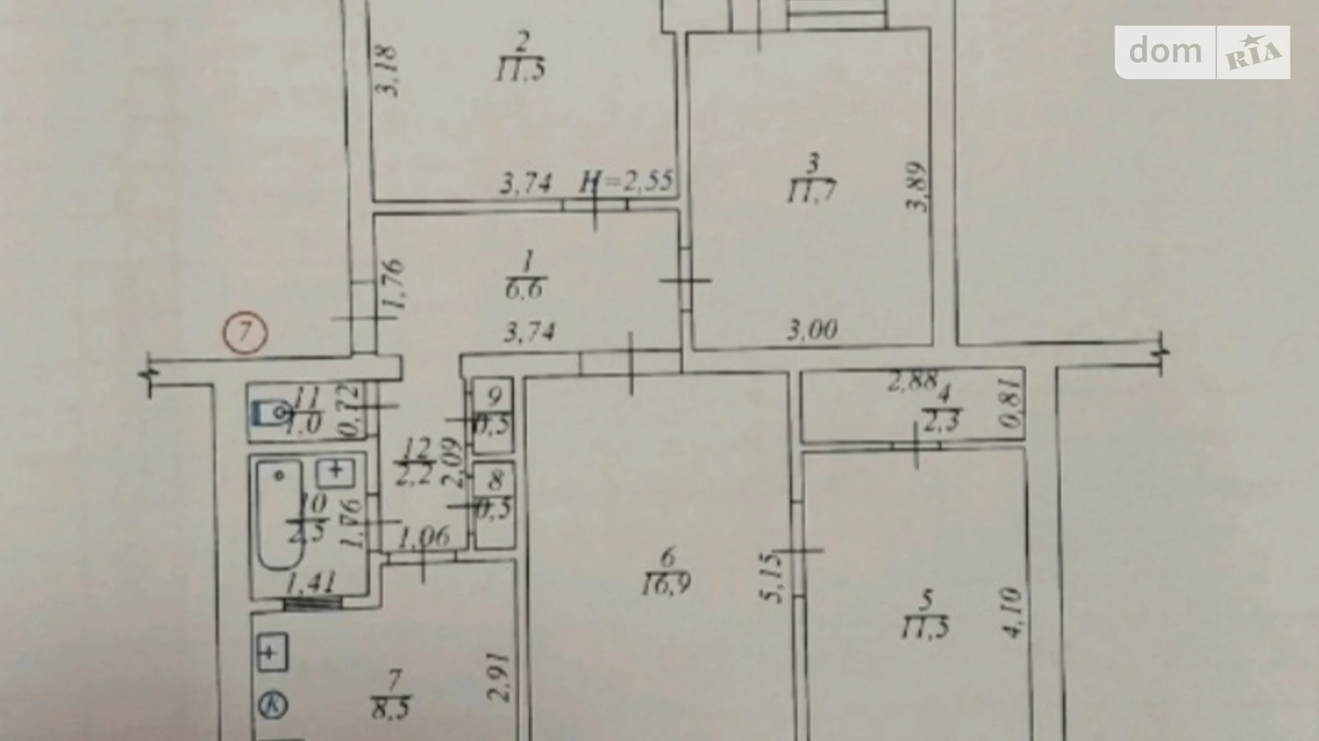 Продається 4-кімнатна квартира 80.3 кв. м у Уланові, вул. Соборна - фото 2
