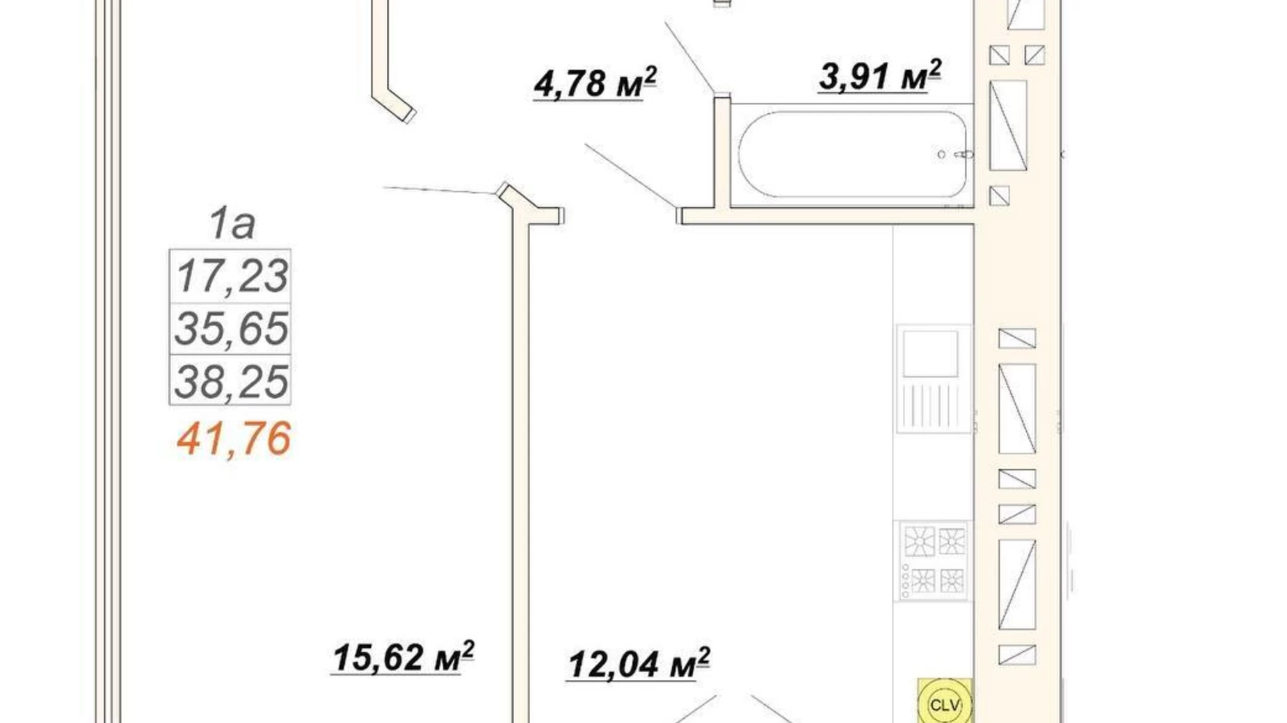 Продается 1-комнатная квартира 39 кв. м в Ивано-Франковске, ул. Ленкавского, 126 - фото 2
