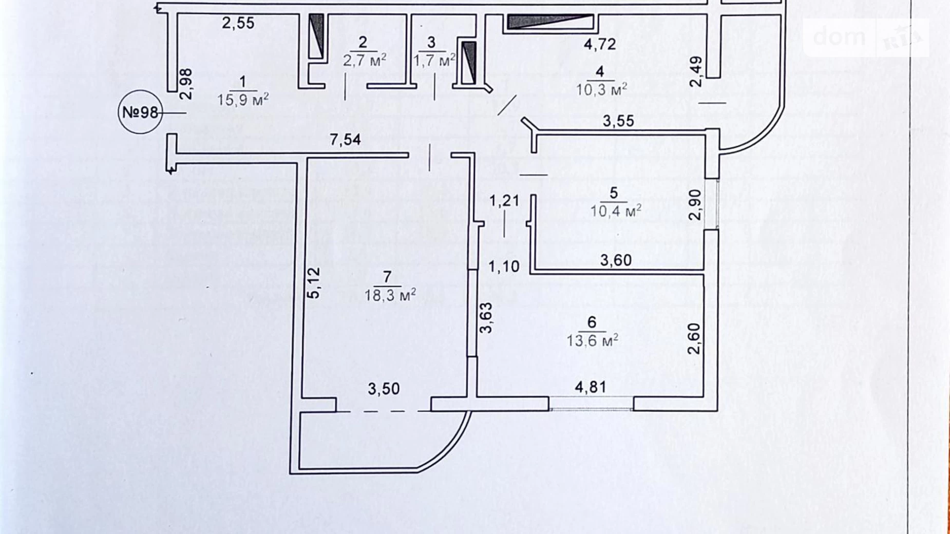Продається 3-кімнатна квартира 78.5 кв. м у Черкасах, вул. Митницька, 42 - фото 2