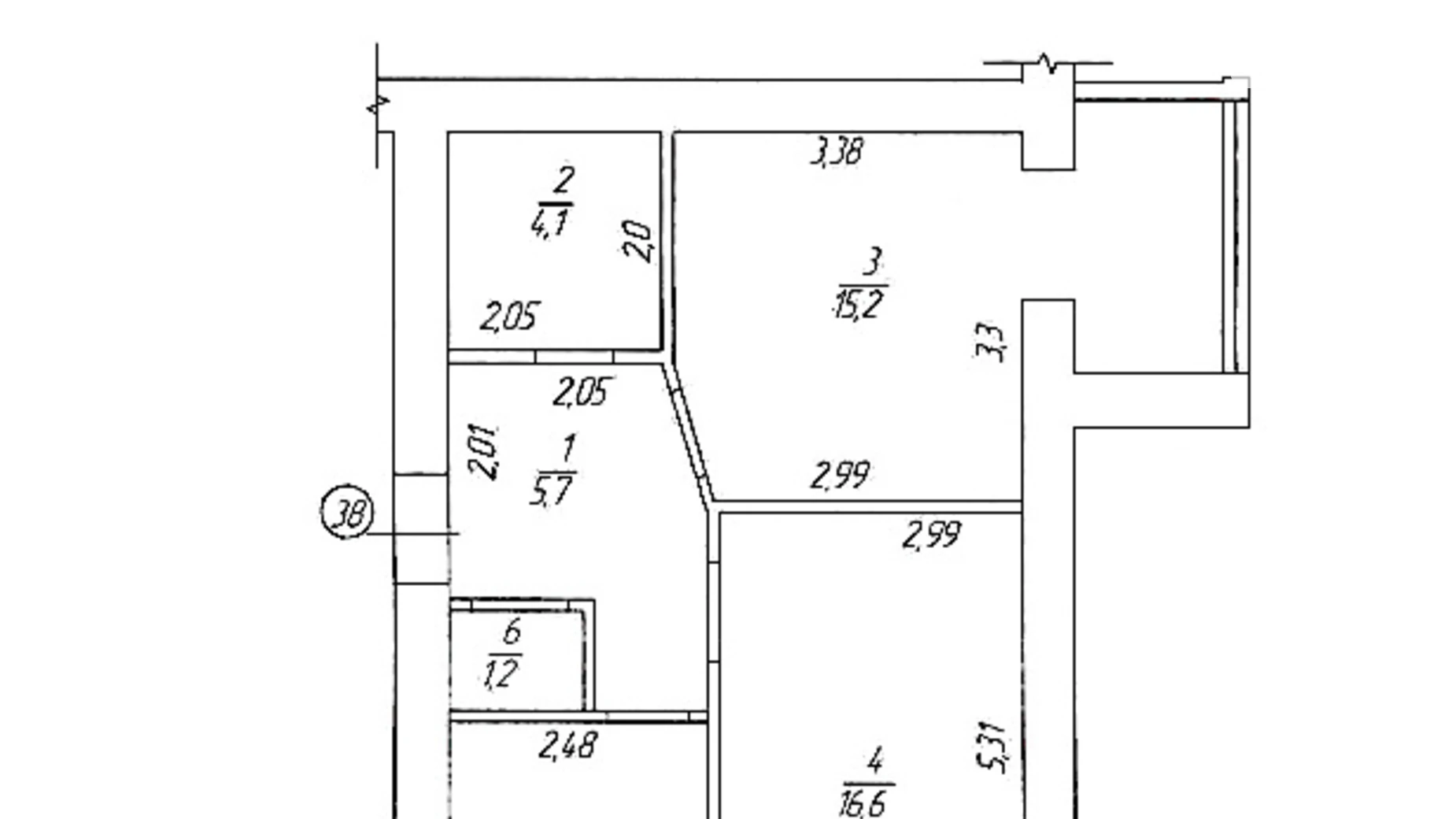 Продается 2-комнатная квартира 58.8 кв. м в Виннице, ул. Полевая, 8 - фото 2