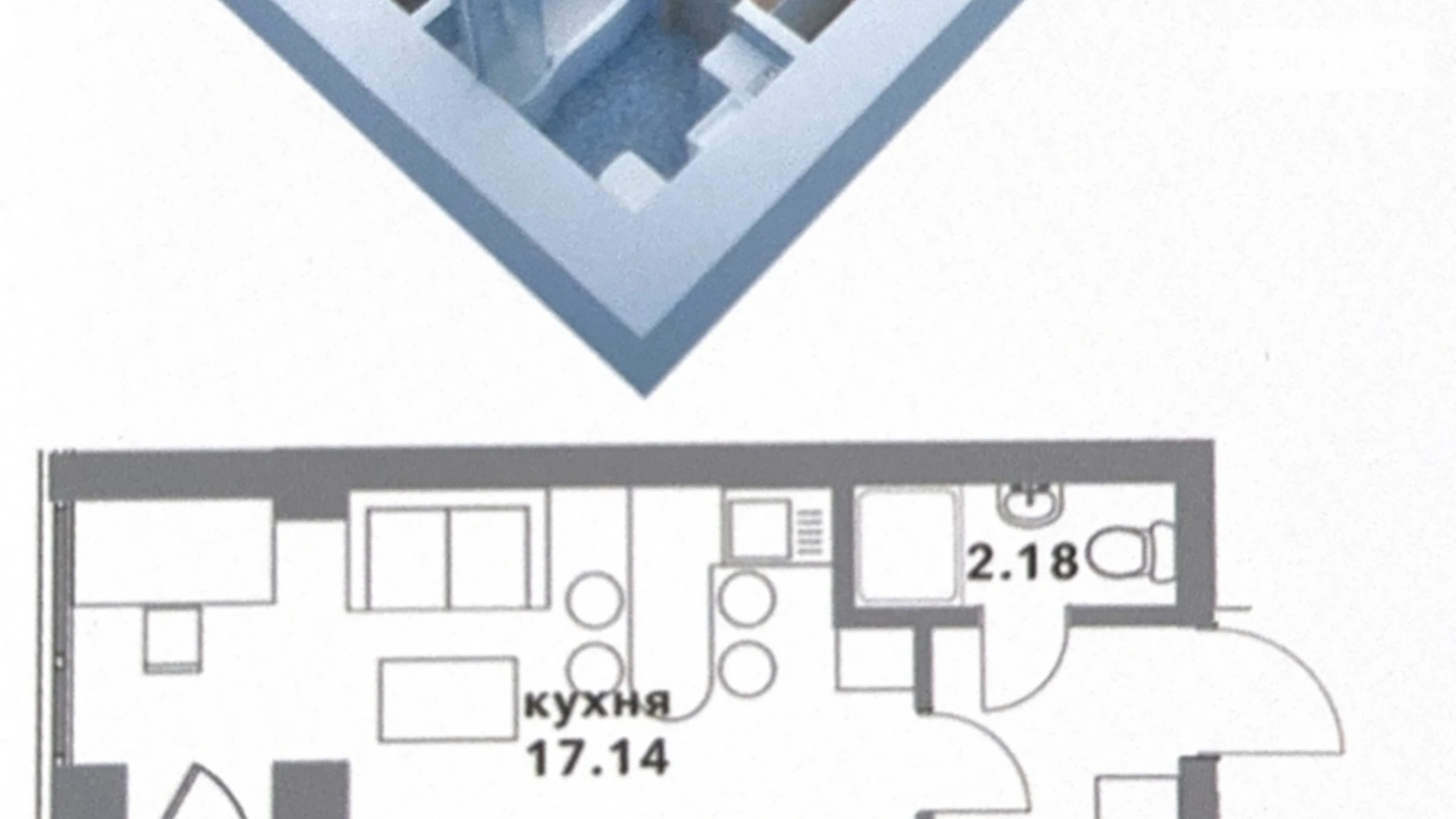 Продается 2-комнатная квартира 63.32 кв. м в Гостомеле, ул. Соборная, 1 - фото 3