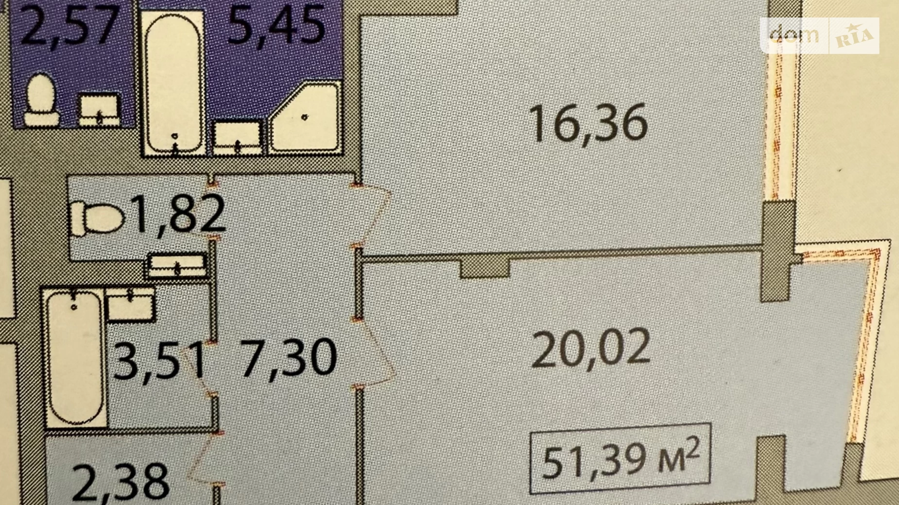 Продається 1-кімнатна квартира 51.39 кв. м у Вінниці, вул. Євгенія Пікуса, 14 - фото 4