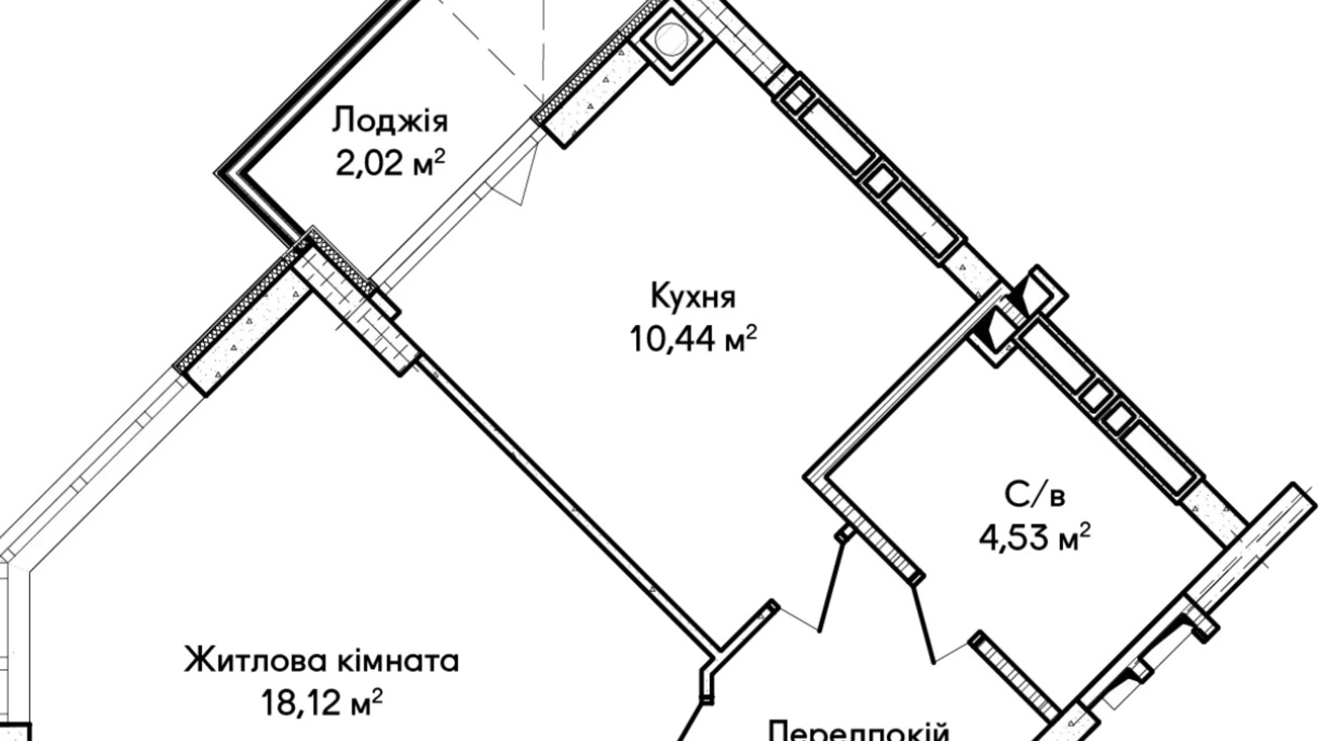 Продається 1-кімнатна квартира 39.42 кв. м у Ірпені, вул. Ольги Кобилянської(Достоєвського), 1В/36 - фото 4