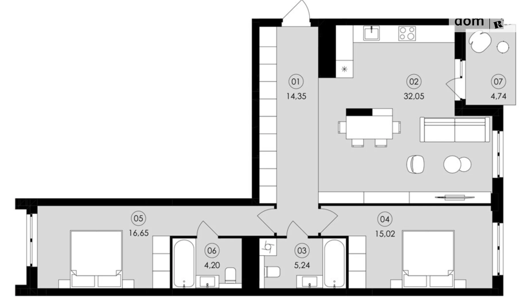 Продается 2-комнатная квартира 89.88 кв. м в Сокольниках, ул. Героев Майдана - фото 2