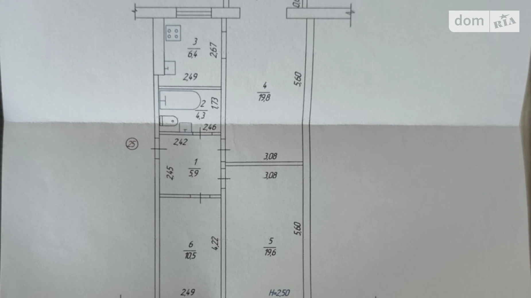 Продается 3-комнатная квартира 66.5 кв. м в Виннице, ул. Замостянская, 37 - фото 2