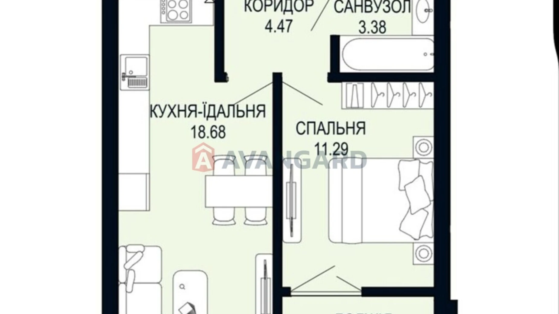 Продается 1-комнатная квартира 41 кв. м в Львове, ул. Щурата - фото 5