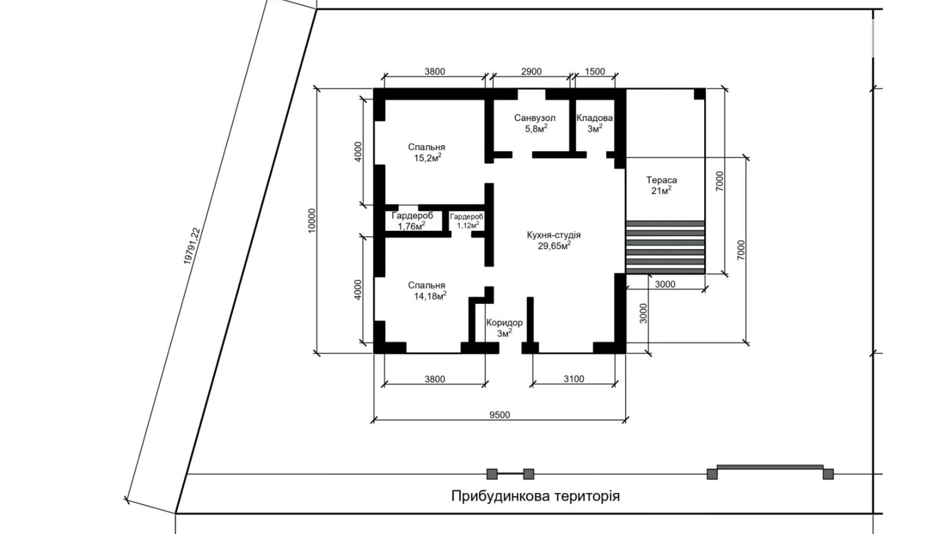 Продается одноэтажный дом 95 кв. м с гаражом, цена: 67500 $ - фото 3
