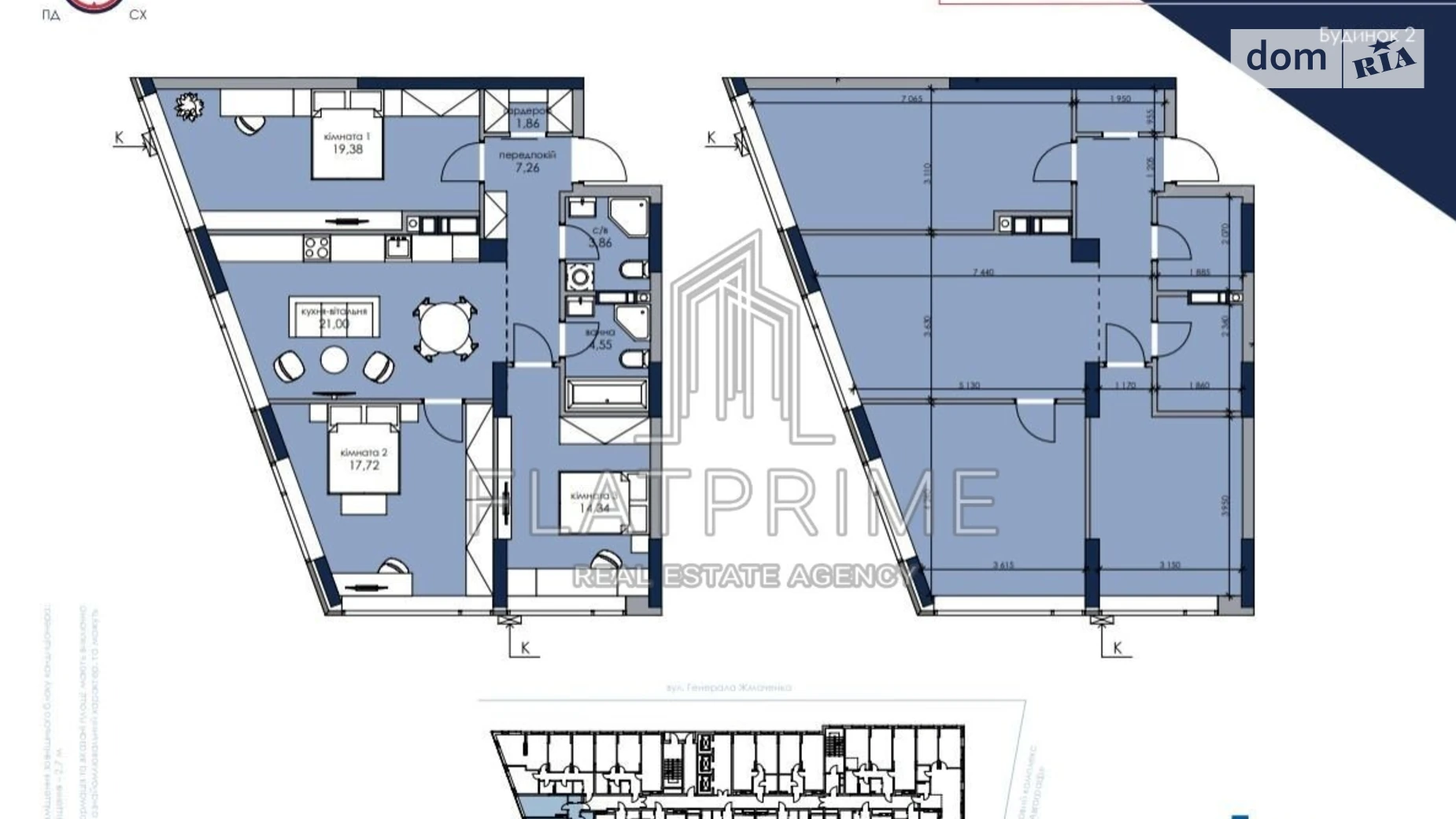 Продається 3-кімнатна квартира 94 кв. м у Києві, вул. Князя Романа Мстиславича(Генерала Жмаченка), 26 - фото 2