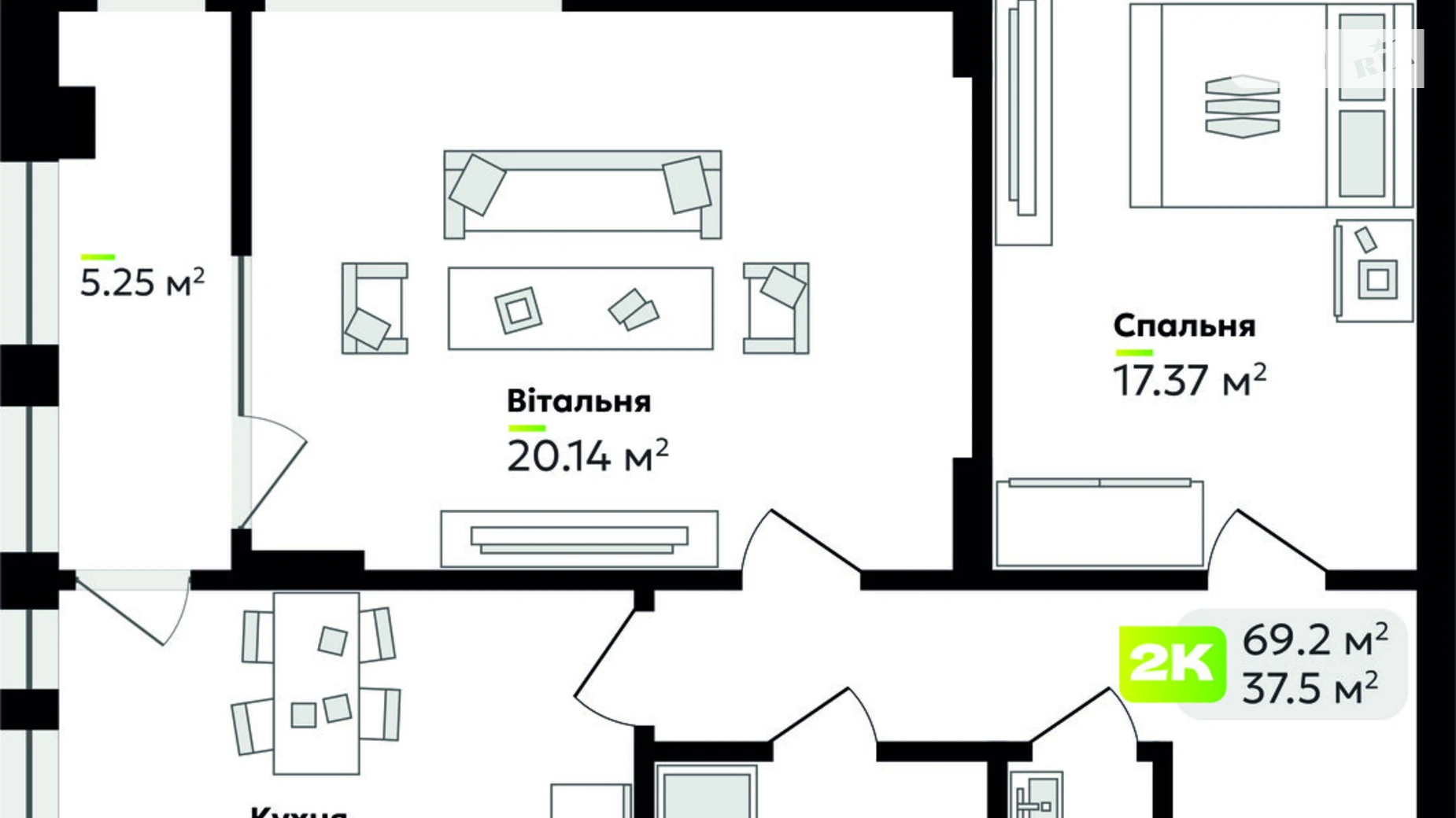 Продается 2-комнатная квартира 69.2 кв. м в Львове, ул. Венгерская, 12 - фото 2