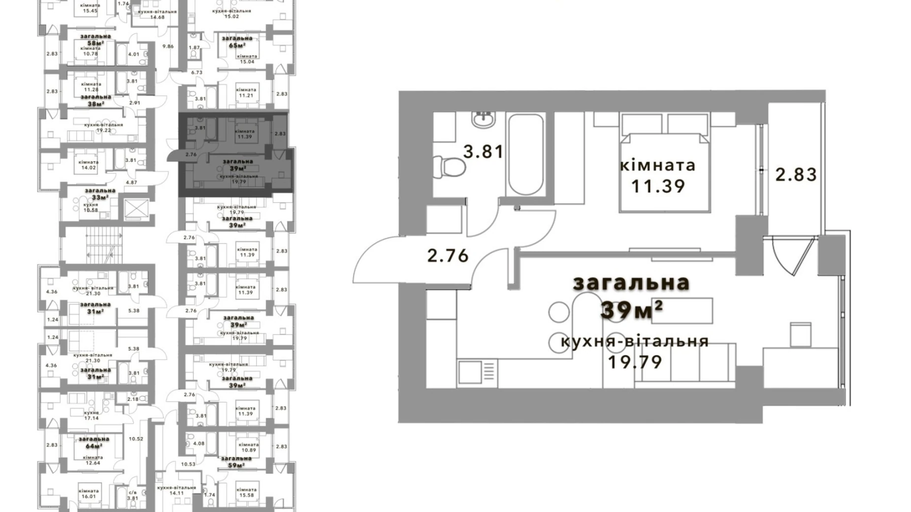 Продается 1-комнатная квартира 38.6 кв. м в Гостомеле, ул. Соборная, 1 - фото 4