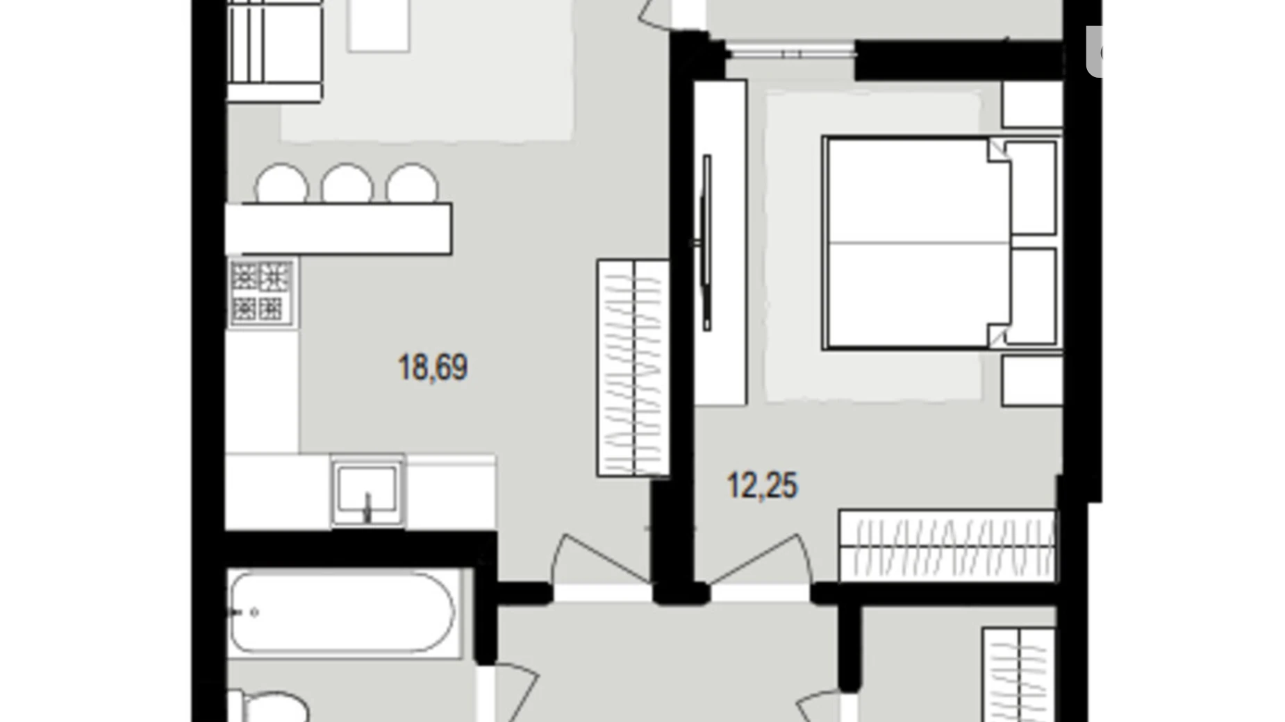 Продается 1-комнатная квартира 46.26 кв. м в Струмовке, цена: 40134 $ - фото 2