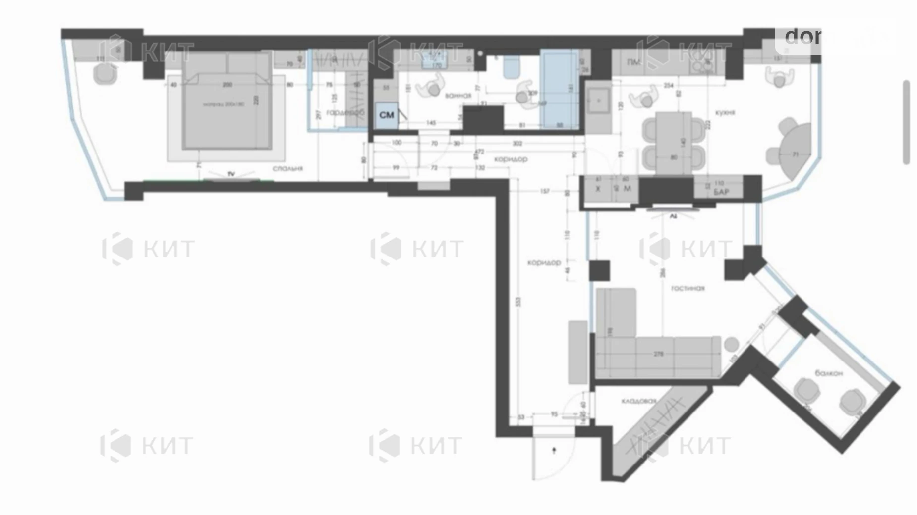 Продается 2-комнатная квартира 69.1 кв. м в Харькове, ул. Качановская, 15 - фото 2