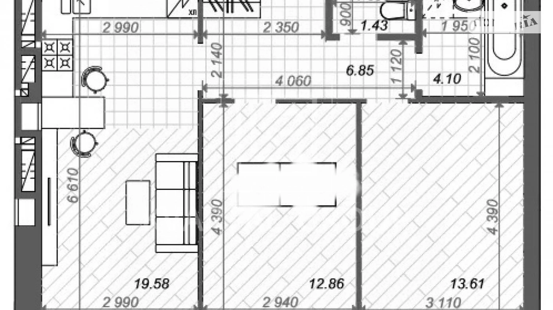 Продається 2-кімнатна квартира 57.9 кв. м у Ірпені, вул. Павленка, 56 - фото 2