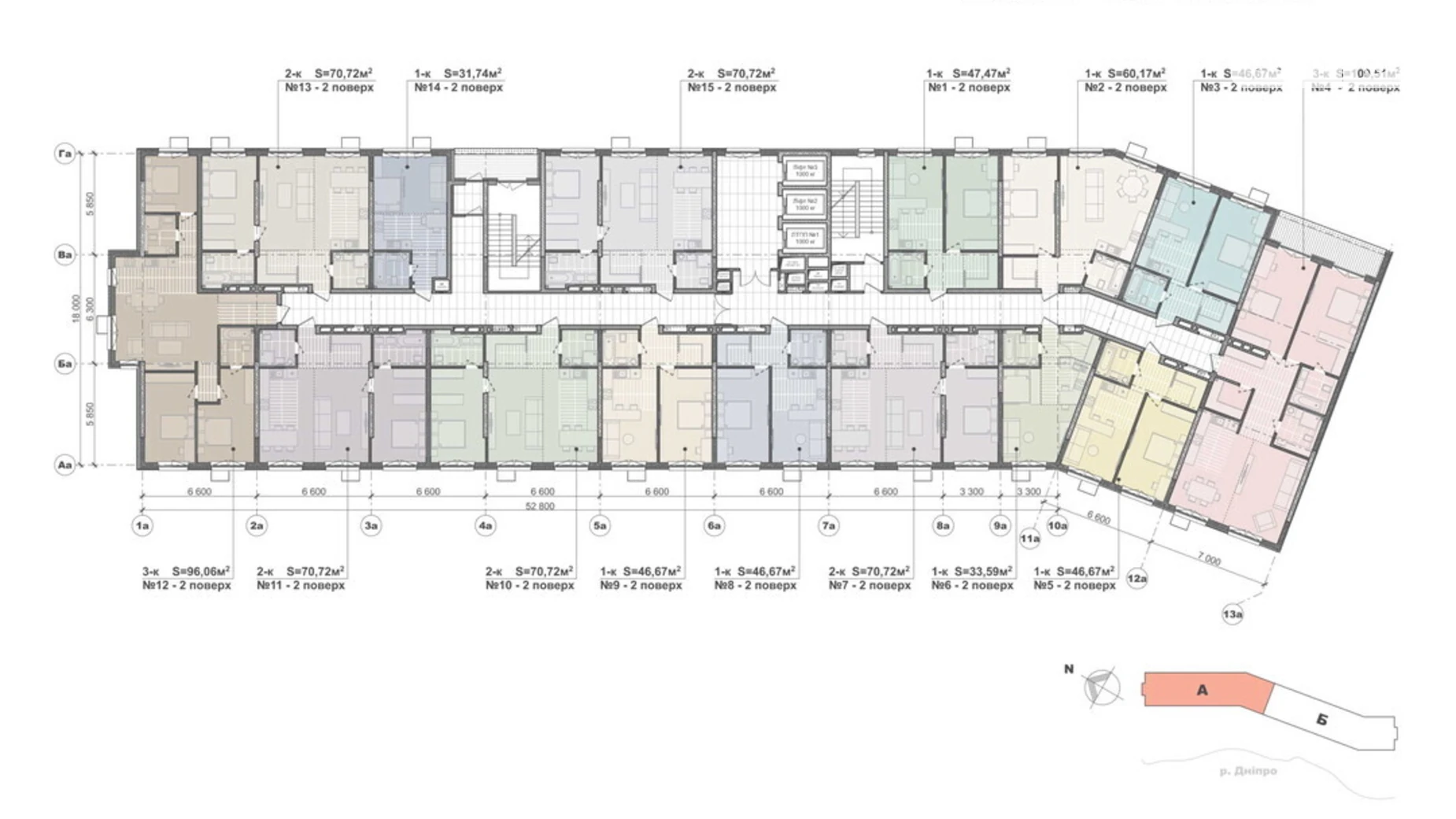 Продается 2-комнатная квартира 70.72 кв. м в Киеве, ул. Евгения Маланюка(Сагайдака), 101 - фото 2