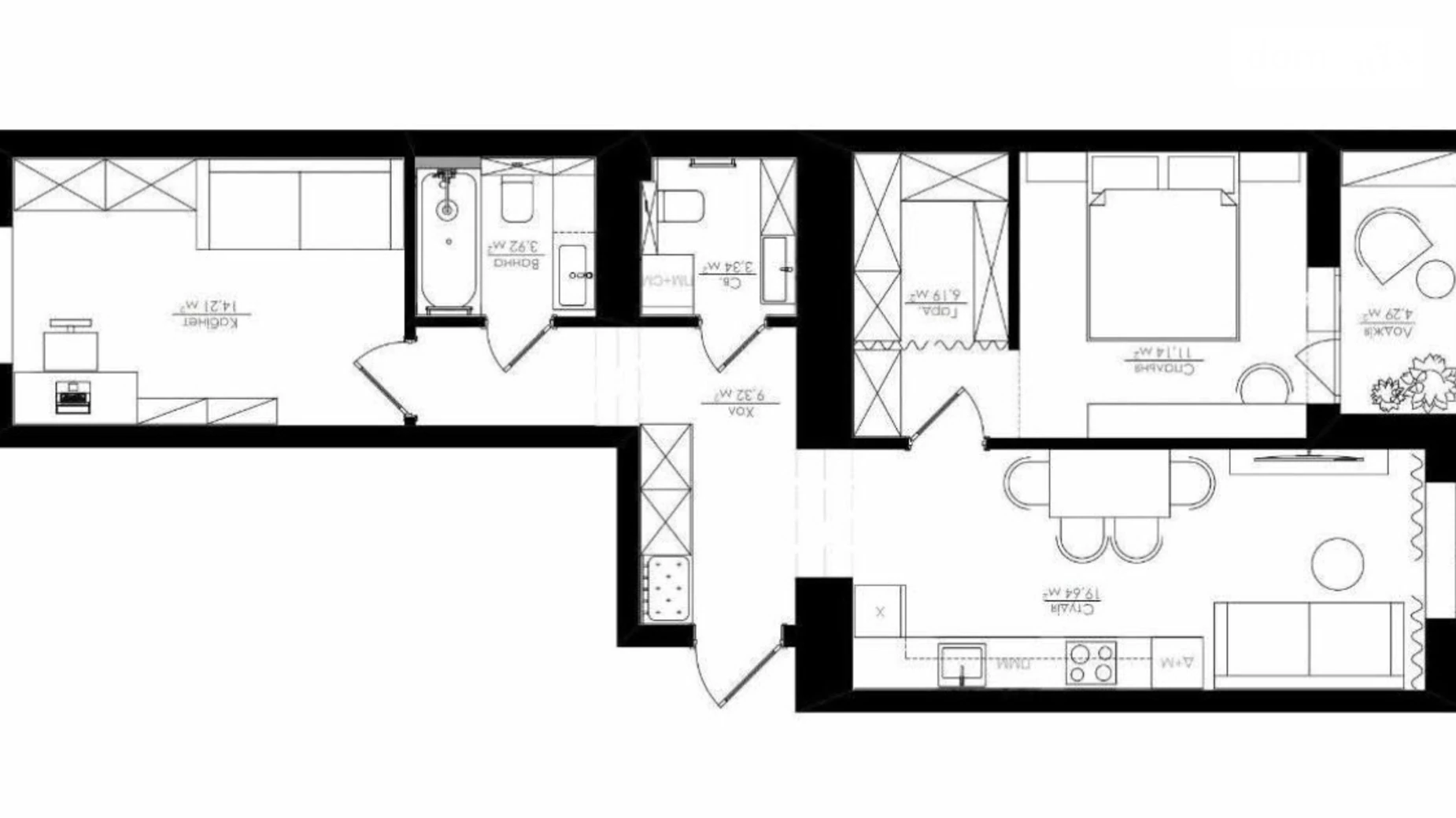 Продается 2-комнатная квартира 71.9 кв. м в Львове, ул. Железнодорожная, 9А - фото 2