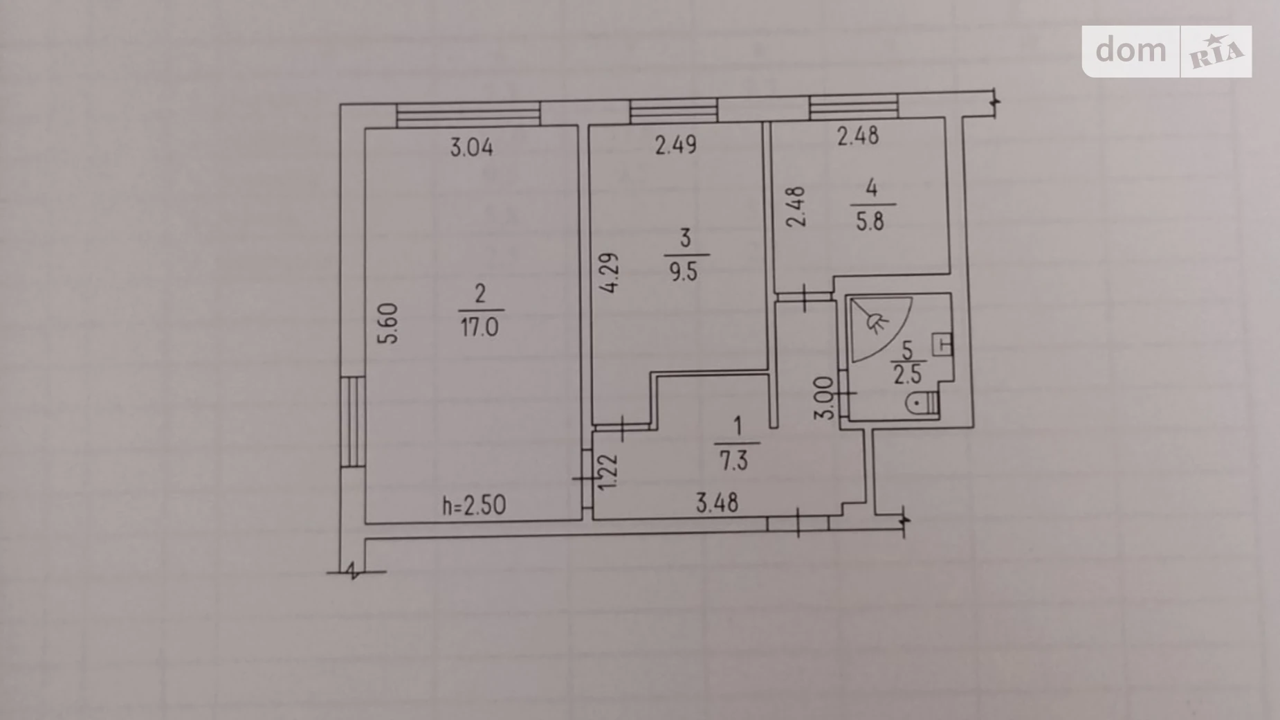 Продается 2-комнатная квартира 42.1 кв. м в Черкассах, вул. Нижняя Горова, 47 - фото 4