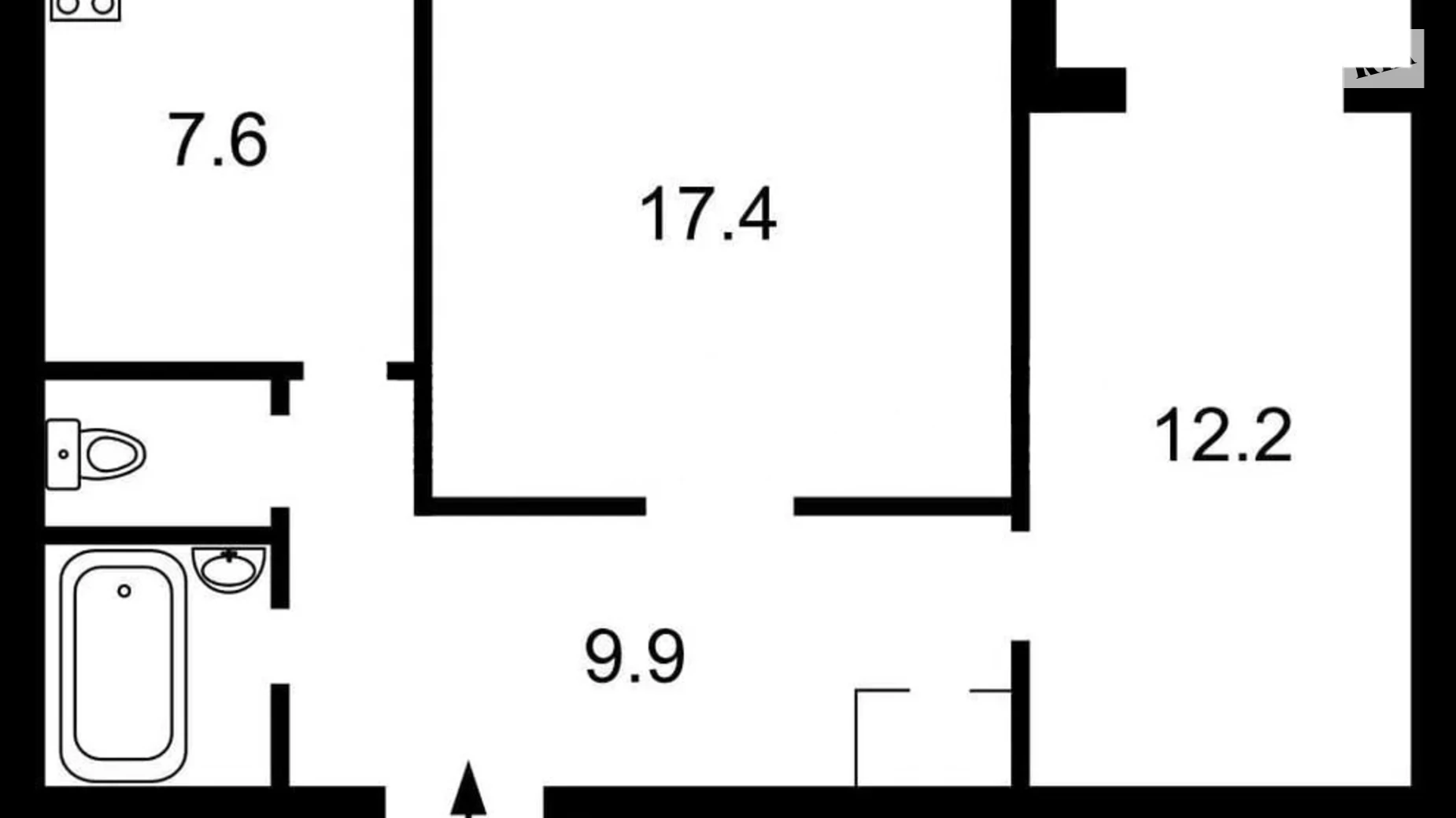 Продается 2-комнатная квартира 53 кв. м в Киеве, ул. Салютная, 4А - фото 5
