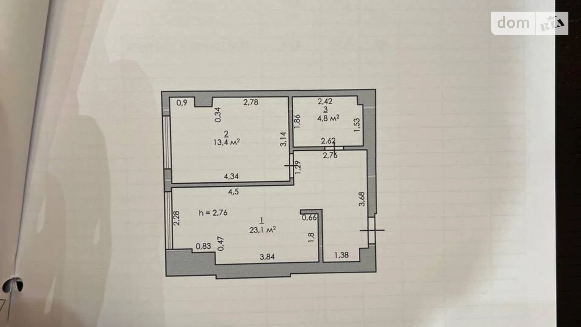 Продается 1-комнатная квартира 41.2 кв. м в Ивано-Франковске, ул. Национальной Гвардии, 3В - фото 3