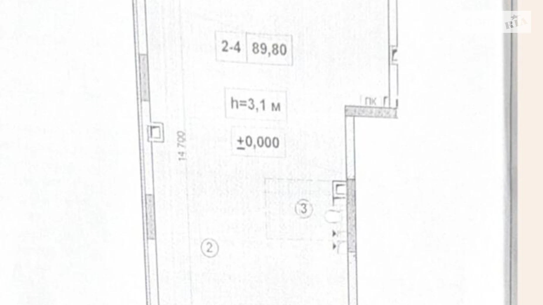 Здається в оренду приміщення вільного призначення 90 кв. м в 17-поверховій будівлі, цена: 600 $ - фото 2
