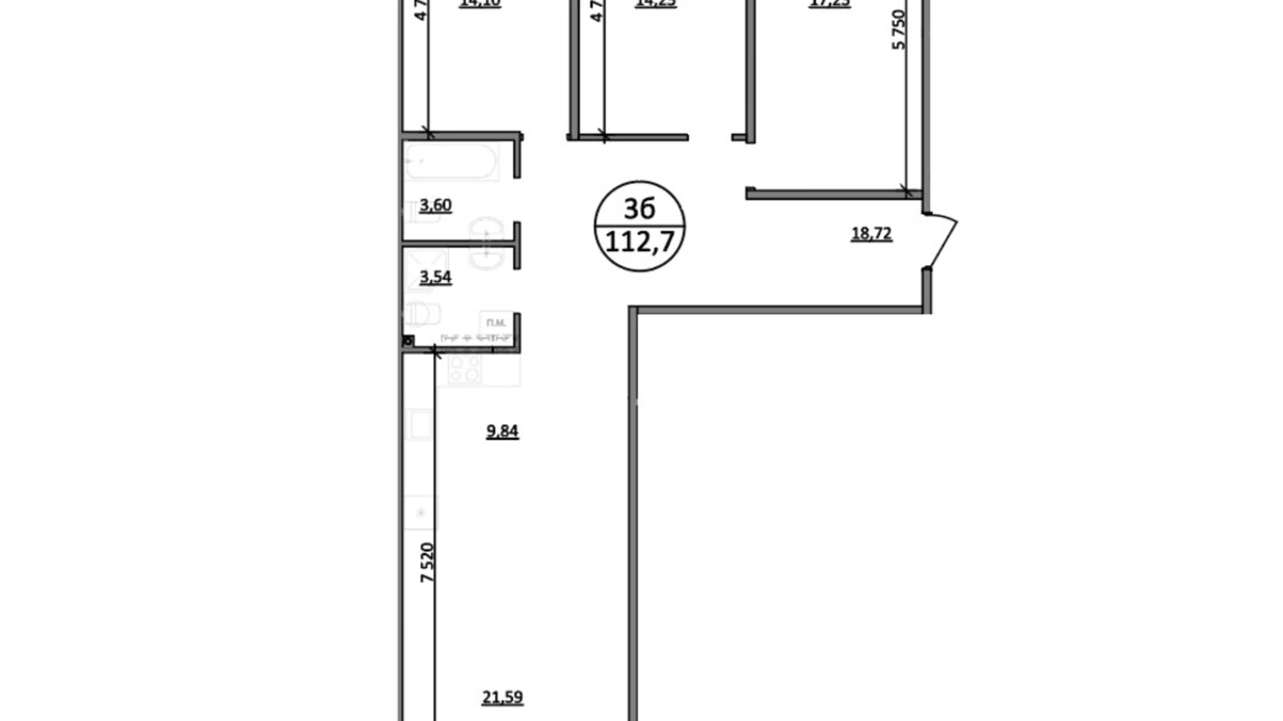 Продается 3-комнатная квартира 108.9 кв. м в, цена: 92021 $ - фото 2