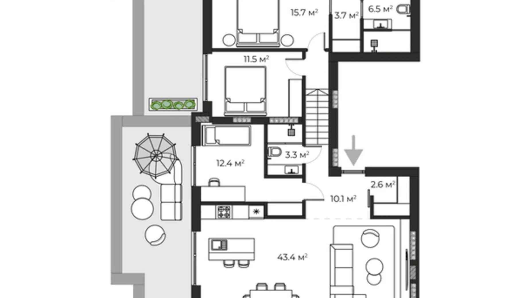 Продається 3-кімнатна квартира 82 кв. м у, цена: 172200 $ - фото 2
