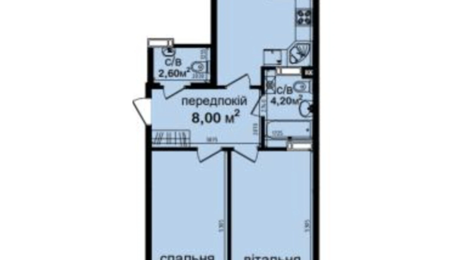 Продається 2-кімнатна квартира 64.99 кв. м у Києві, вул. Метрологічна, 42 - фото 2