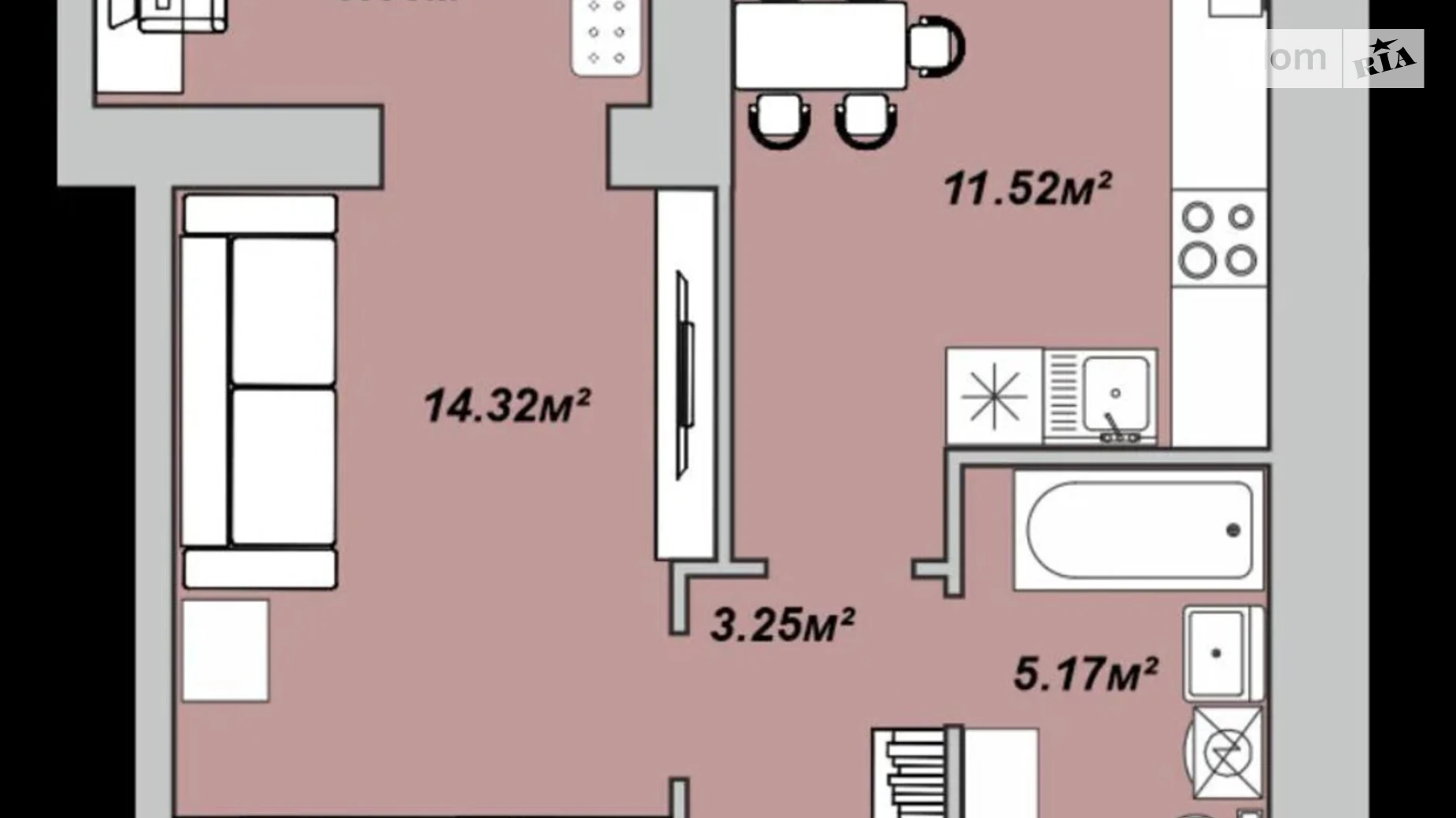1-комнатная квартира 42.21 кв. м в Луцке, цена: 42083 $ - фото 2