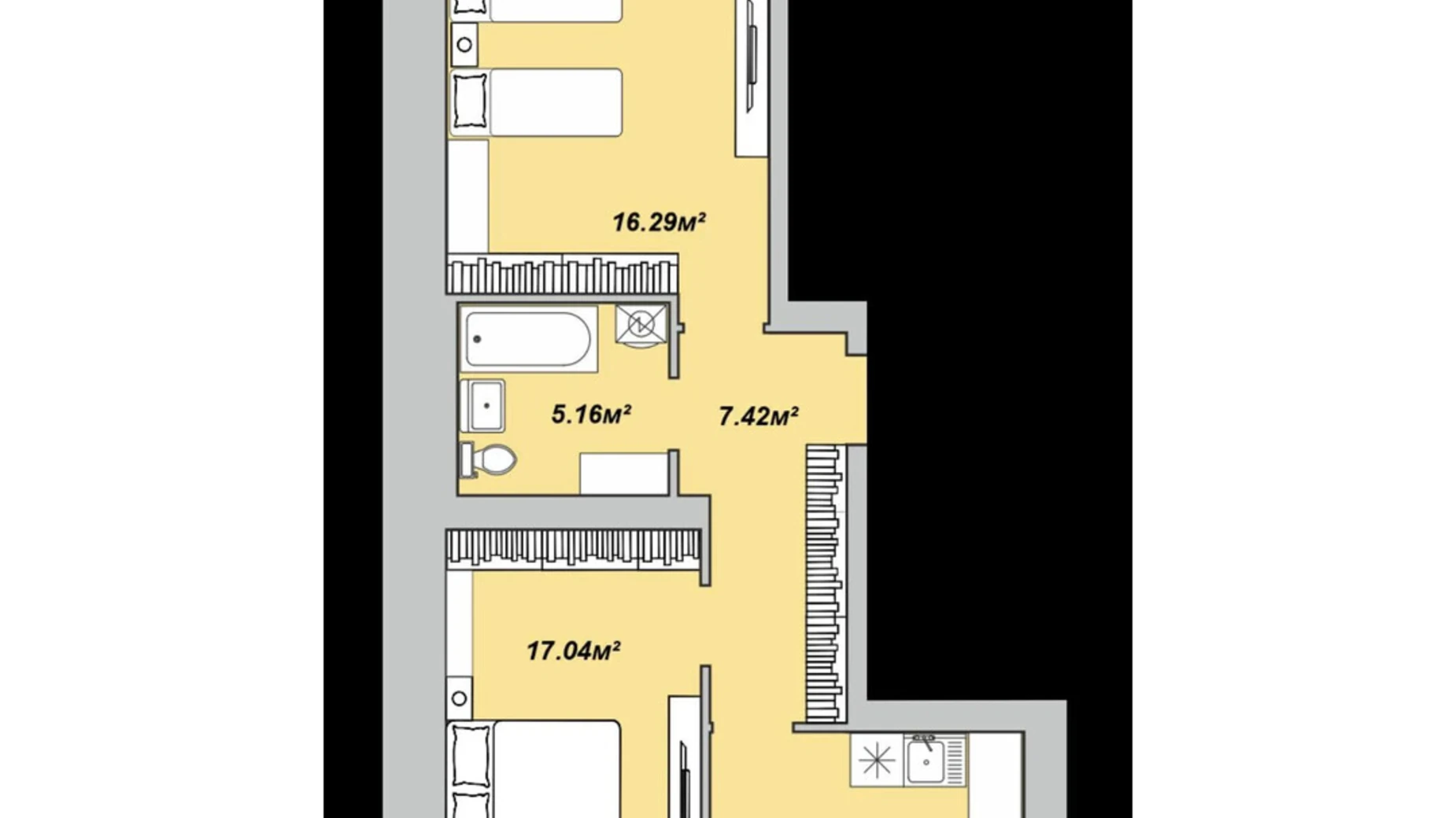 2-комнатная квартира 64.57 кв. м в Луцке, цена: 61148 $ - фото 2