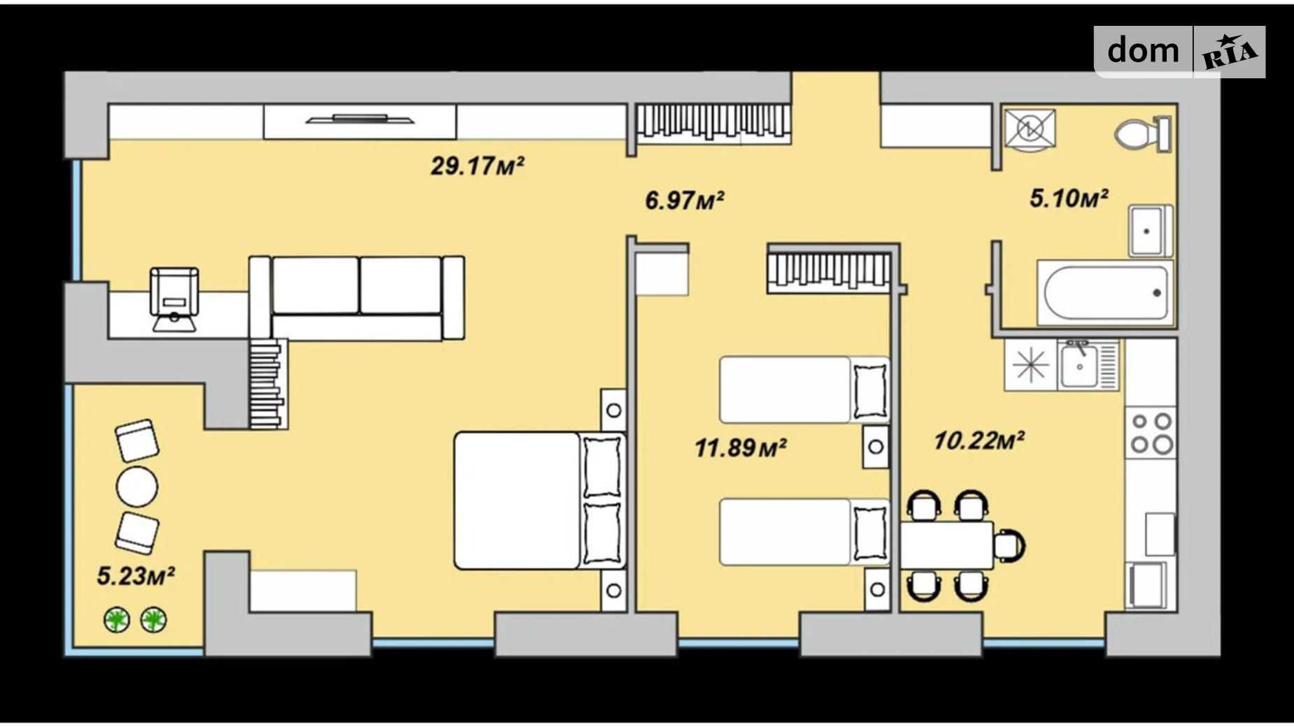 2-комнатная квартира 71.06 кв. м в Луцке, цена: 68928 $ - фото 2