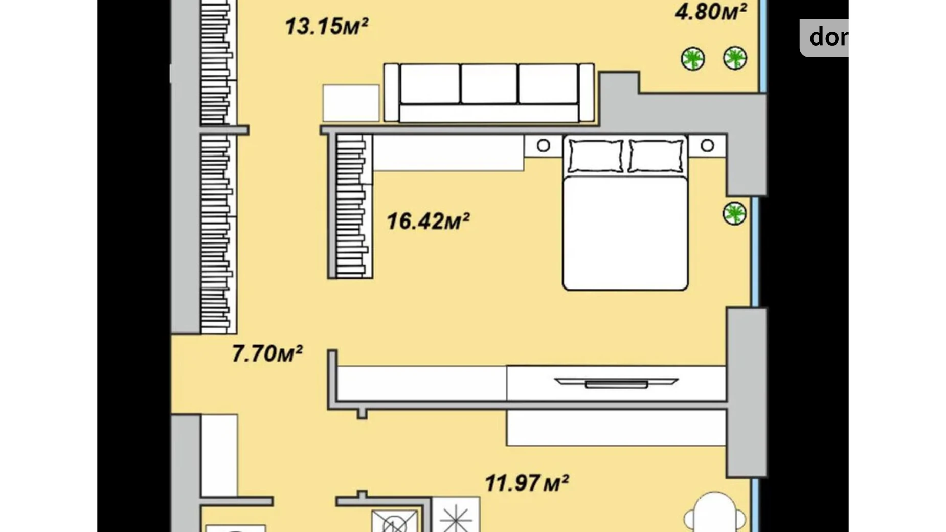 2-комнатная квартира 60.62 кв. м в Луцке, цена: 60620 $ - фото 2